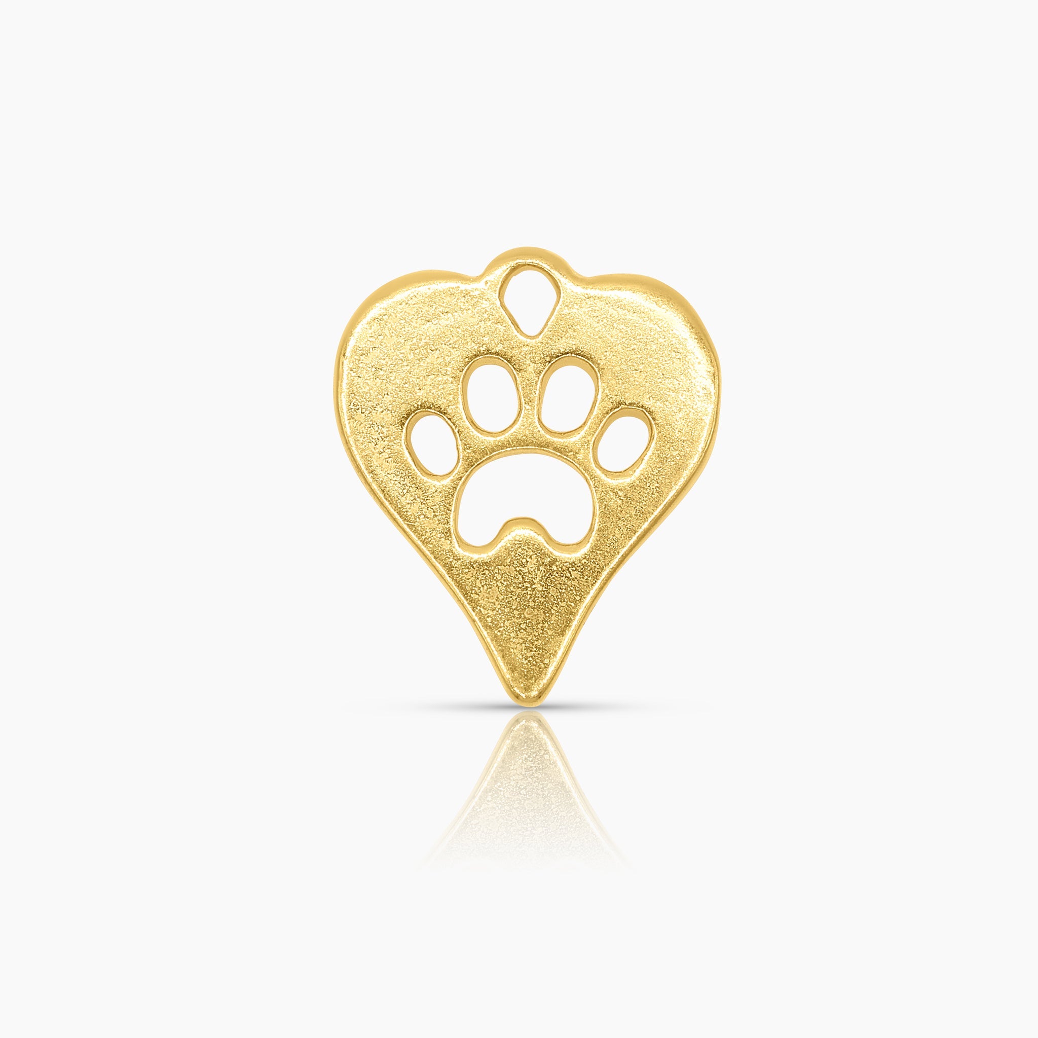 Heart Dog Paw 14K Gold - GoldandWillow