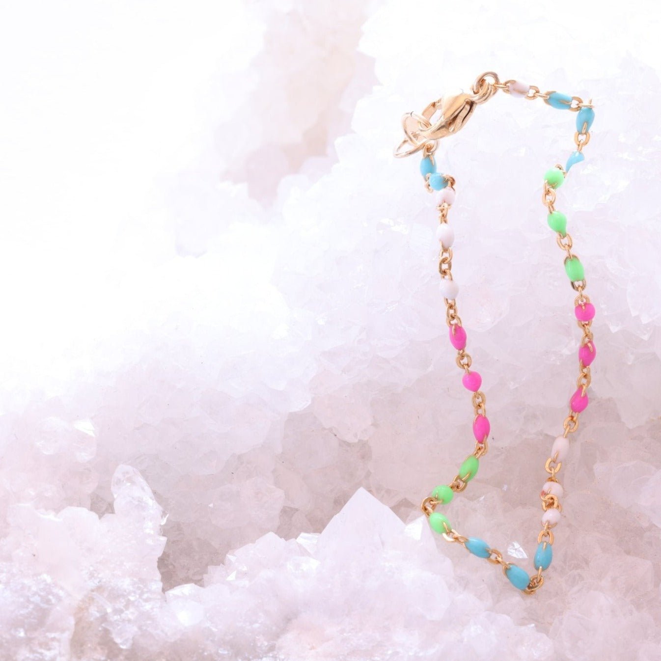 Rainbow Enamel Bracelet - GoldandWillow