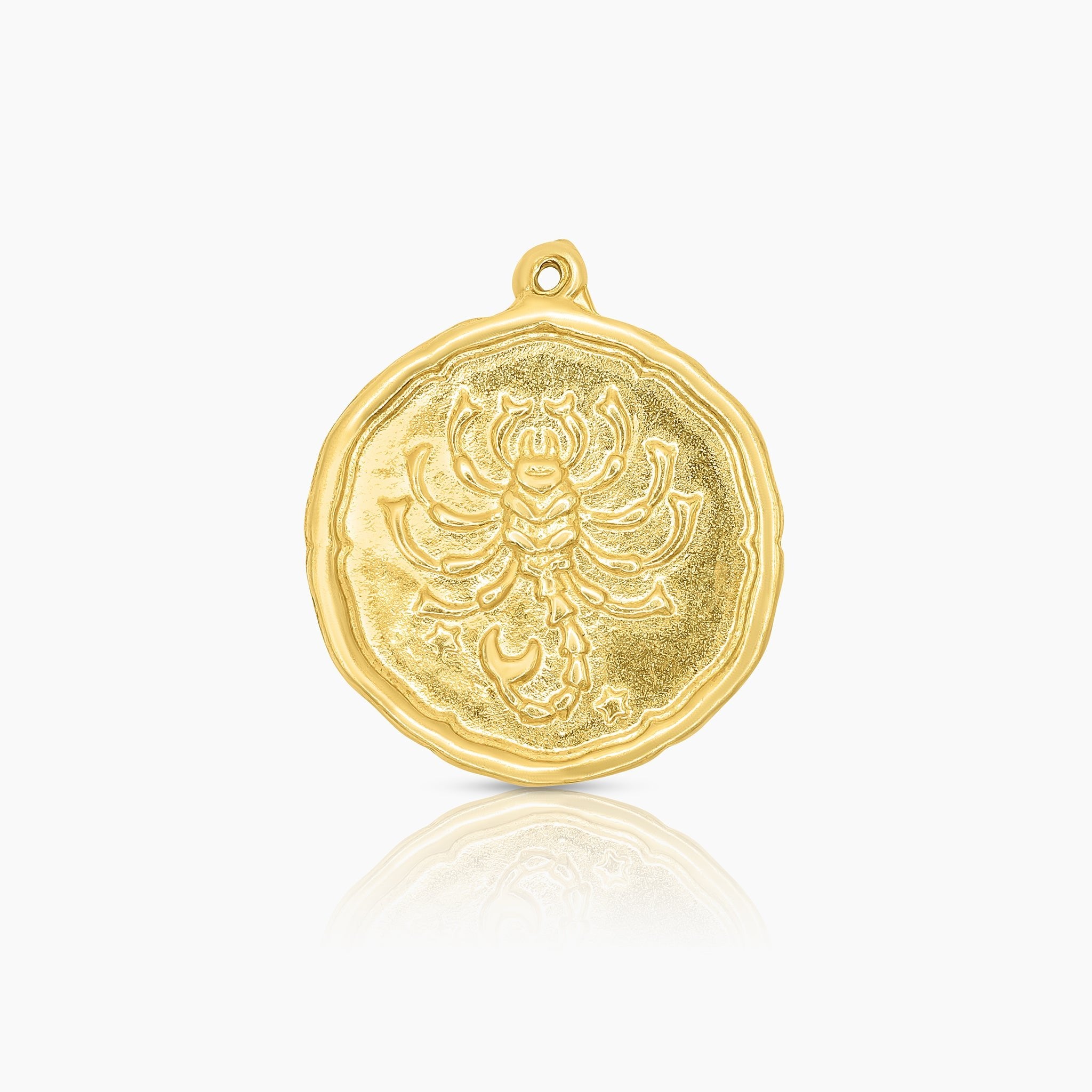 Scorpio Zodiac Pendant Charm 14K Gold - GoldandWillow