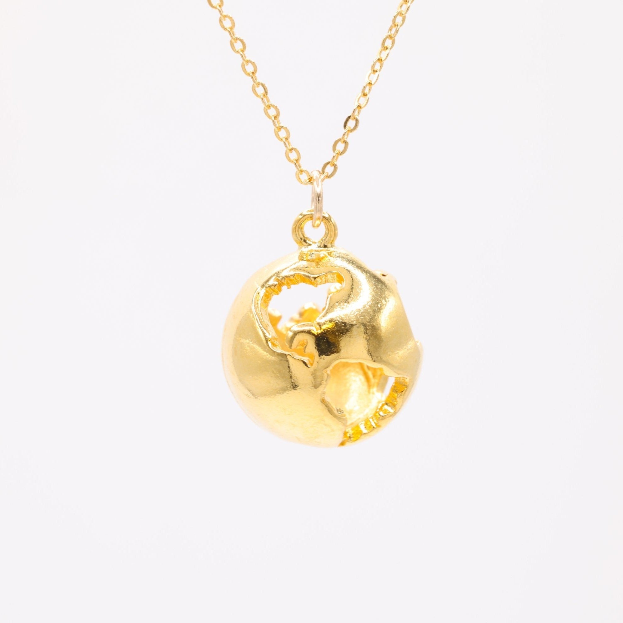 World Globe Charm 14K Gold - GoldandWillow