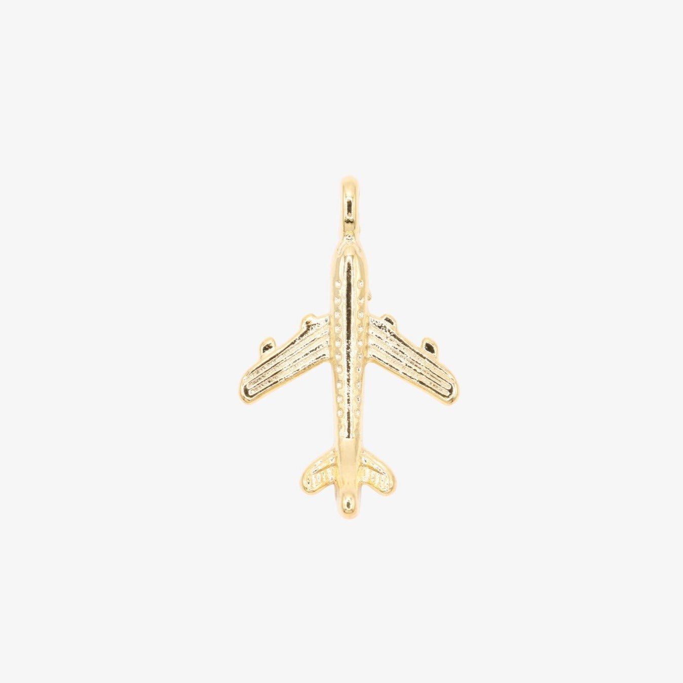 Airplane Charm 14K Gold - GoldandWillow