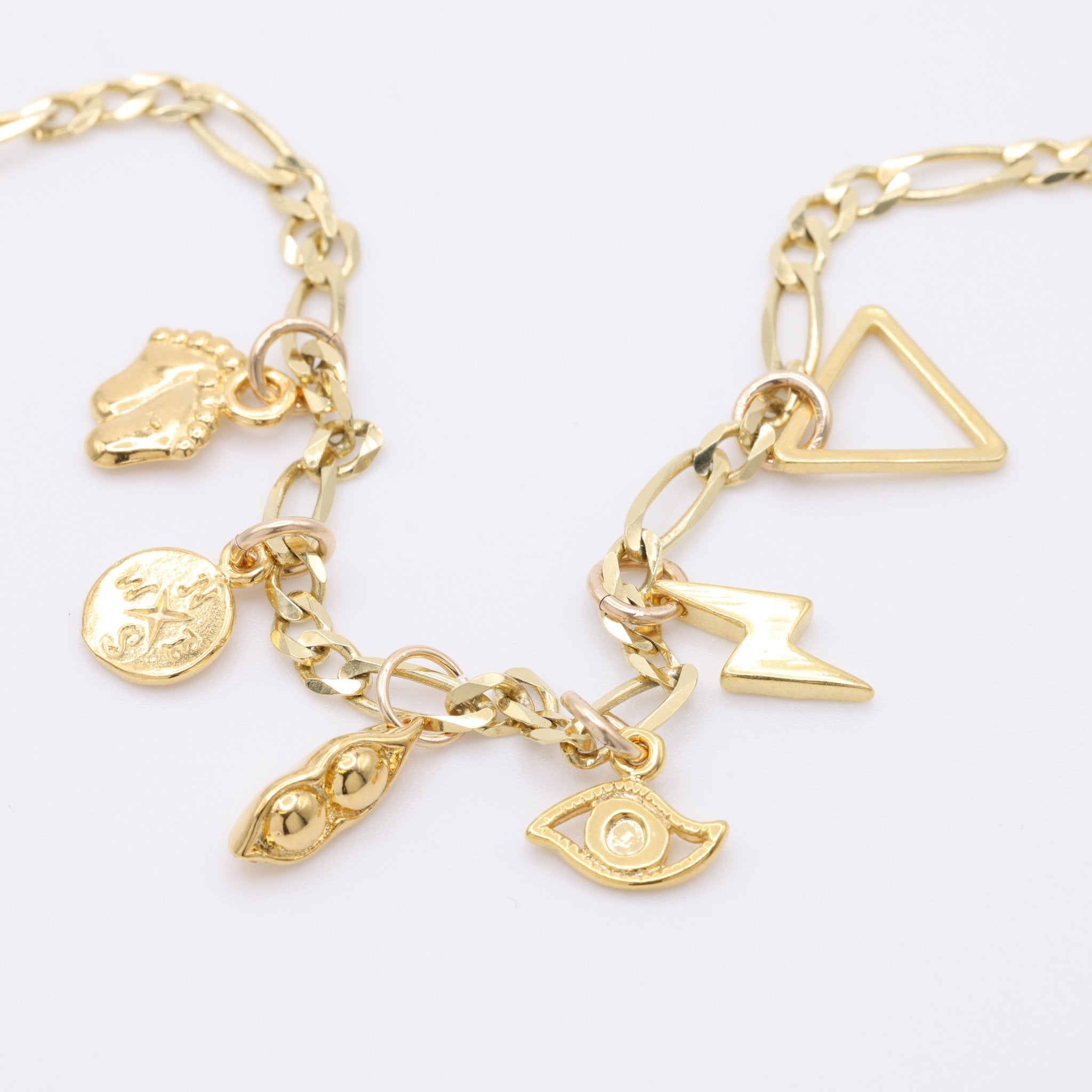 Baby Foot Print Charm 14K Gold - GoldandWillow