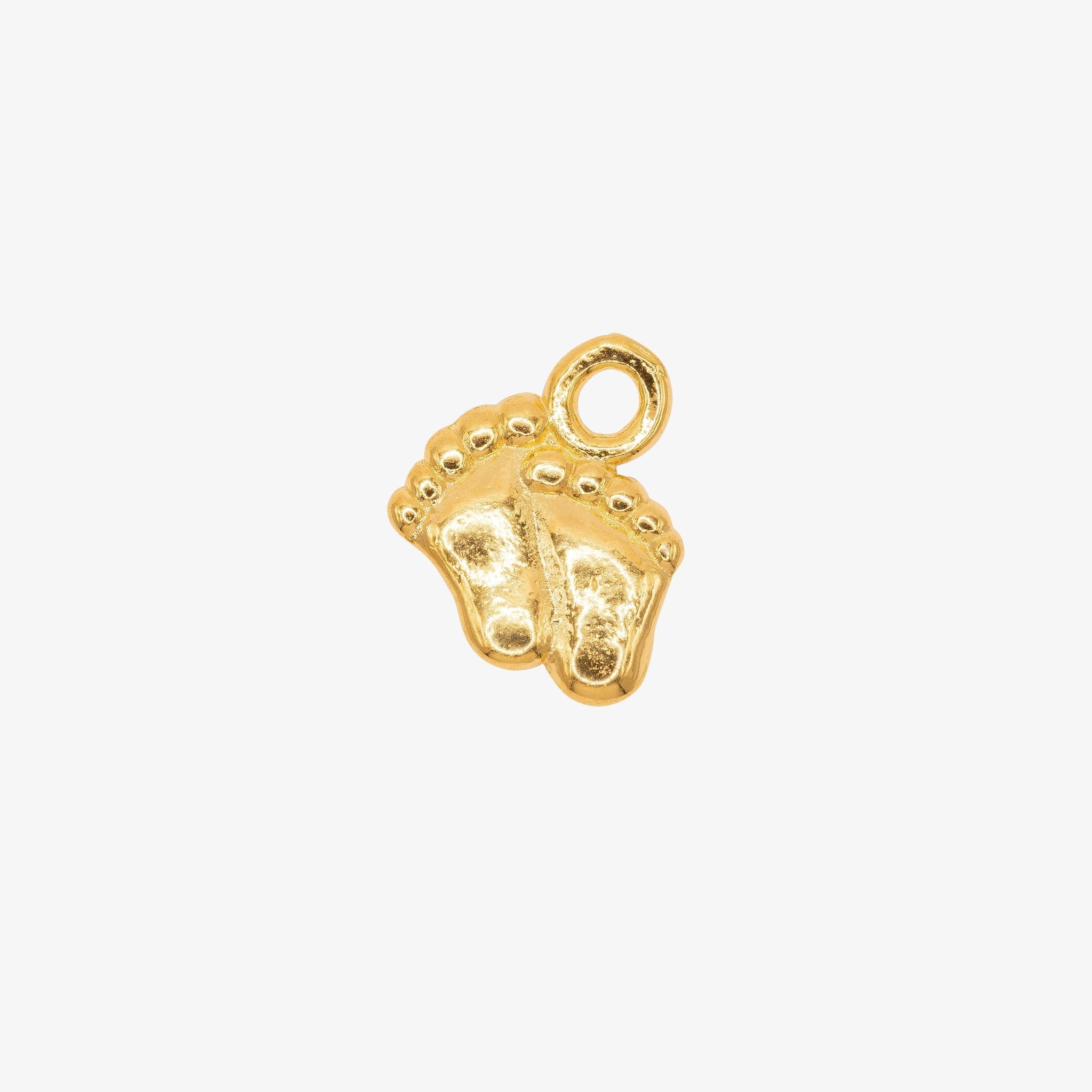 Baby Foot Print Charm 14K Gold - GoldandWillow