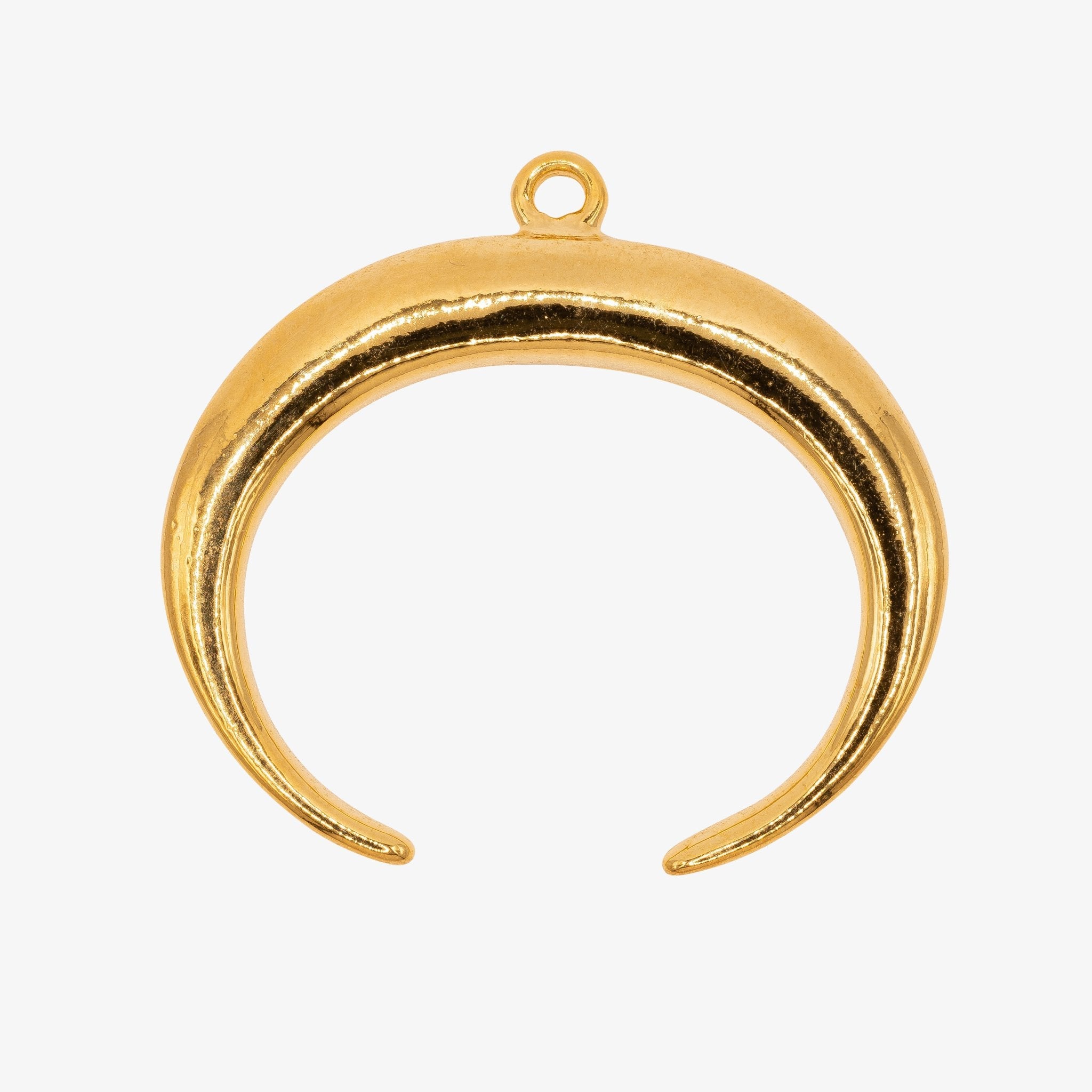 Crescent Moon Charm 14K Gold - GoldandWillow