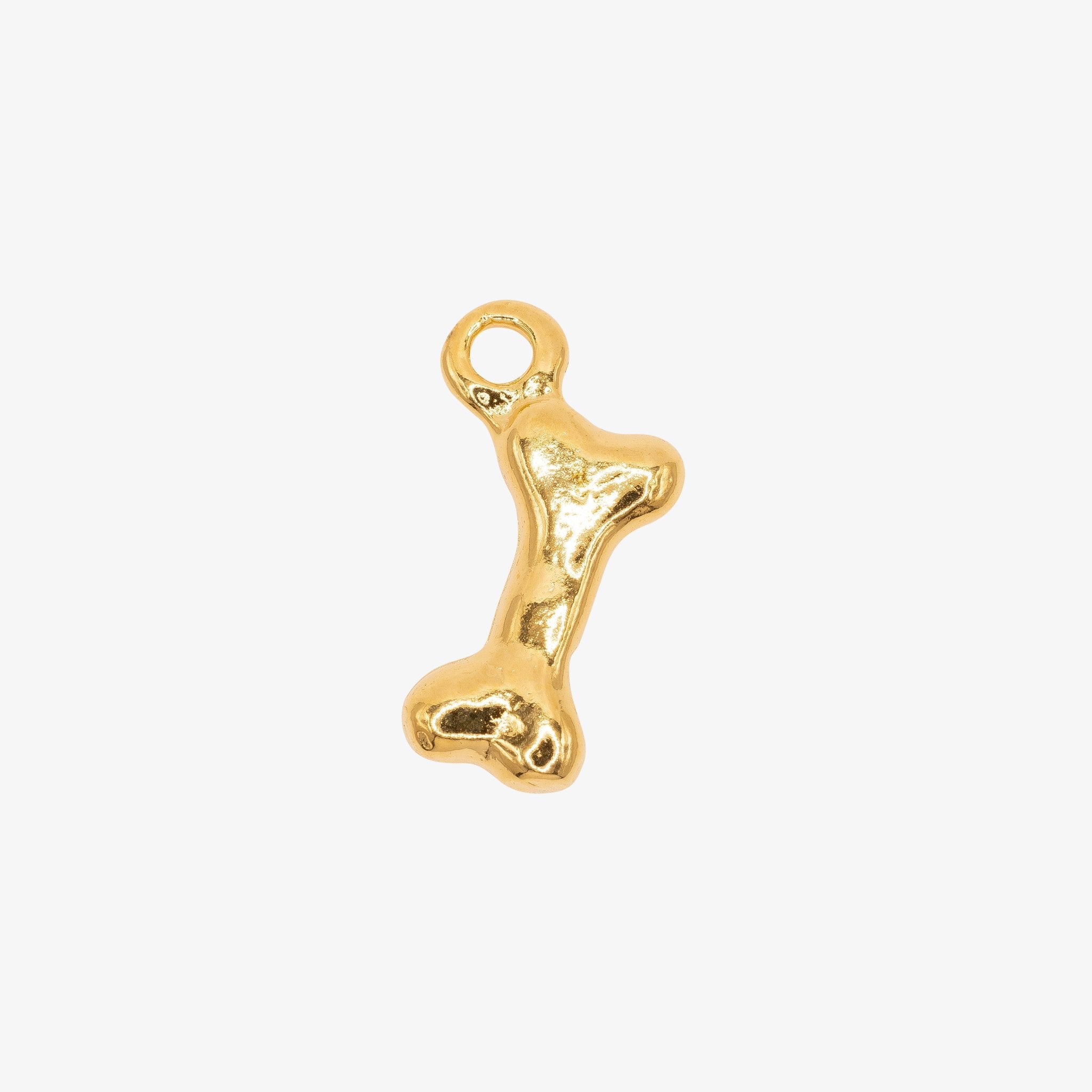 Dog bone Charm 14K Gold - GoldandWillow