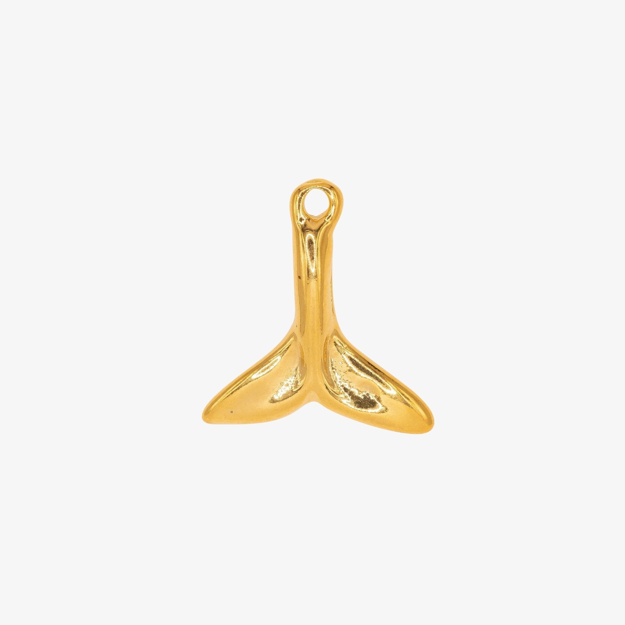 Dolphin Tail Charm 14K Gold - GoldandWillow