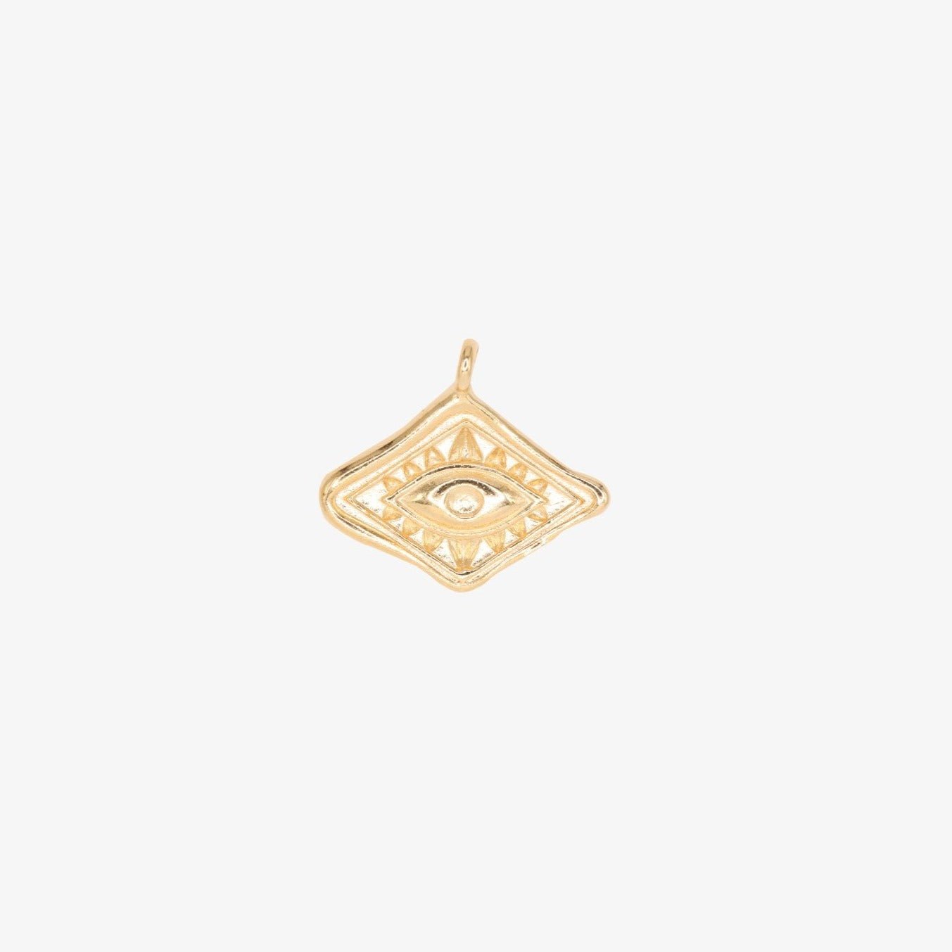 Evil Eye Diamond Shaped Charm 14K Gold - GoldandWillow
