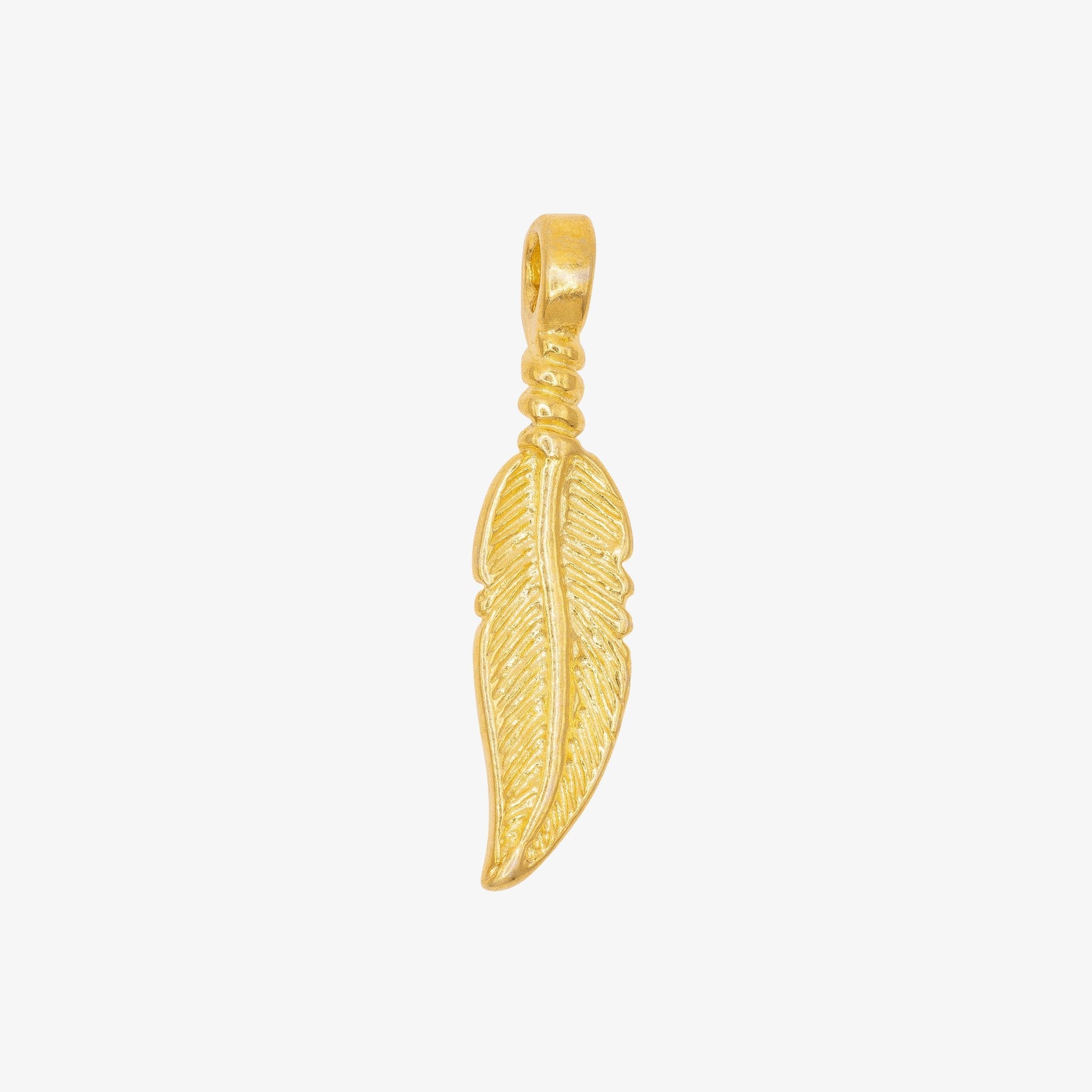 Leaf Charm 14K Gold - GoldandWillow