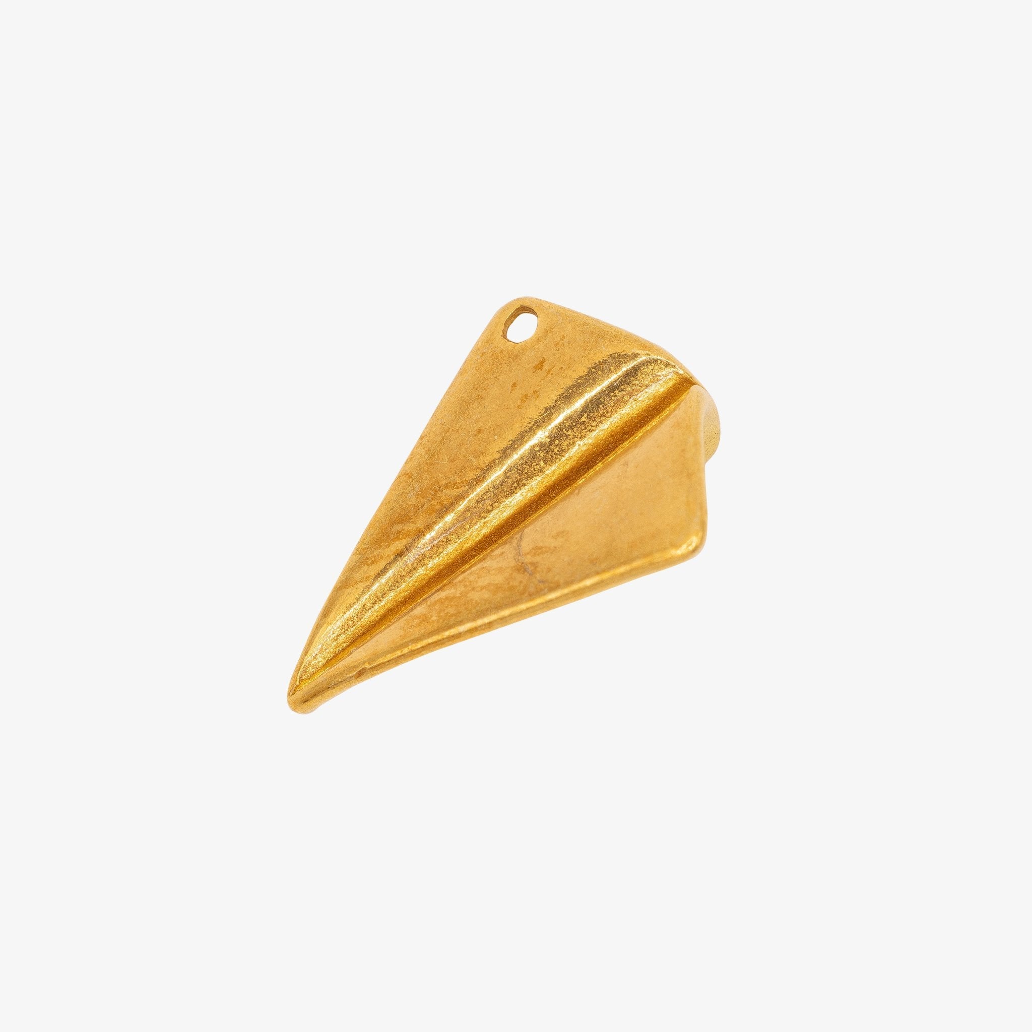 Paper Airplane Charm 14K Gold - GoldandWillow