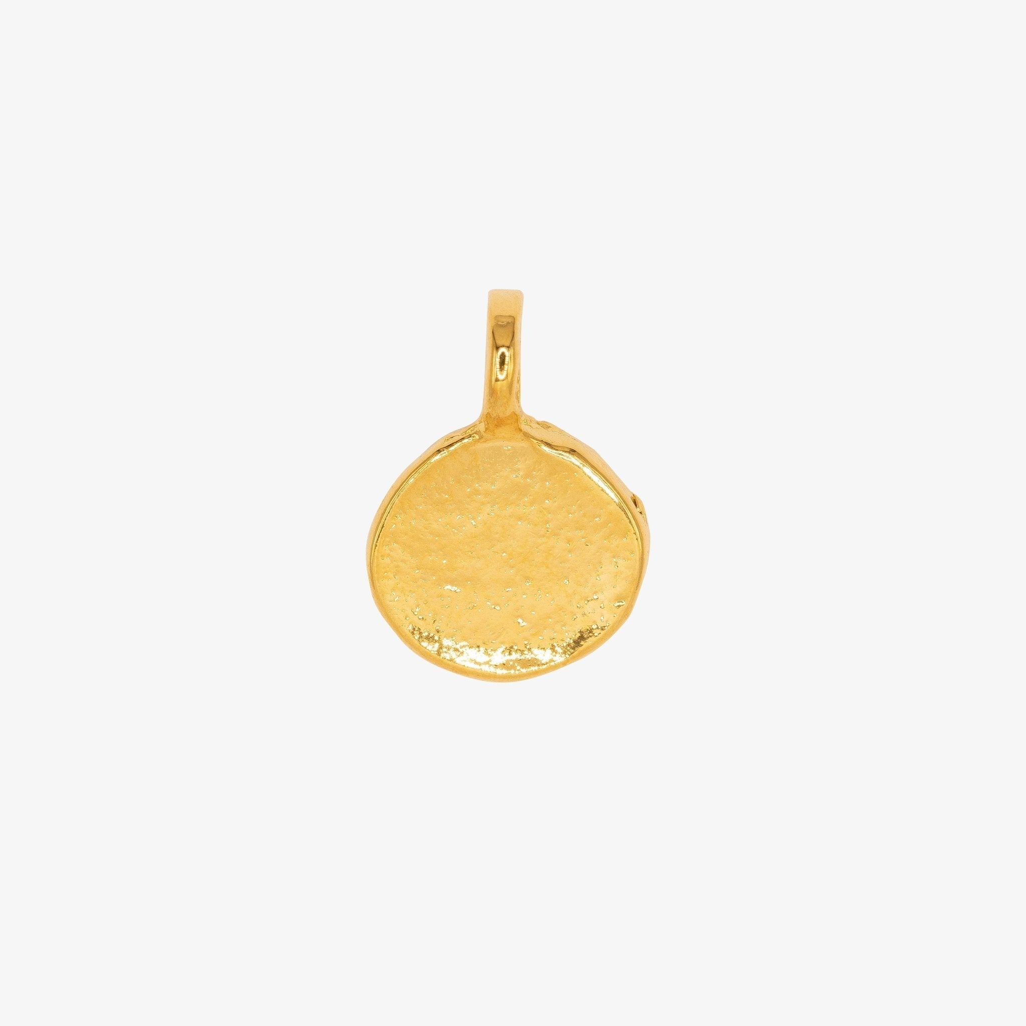 Round Stamping Charm 14K Gold - GoldandWillow