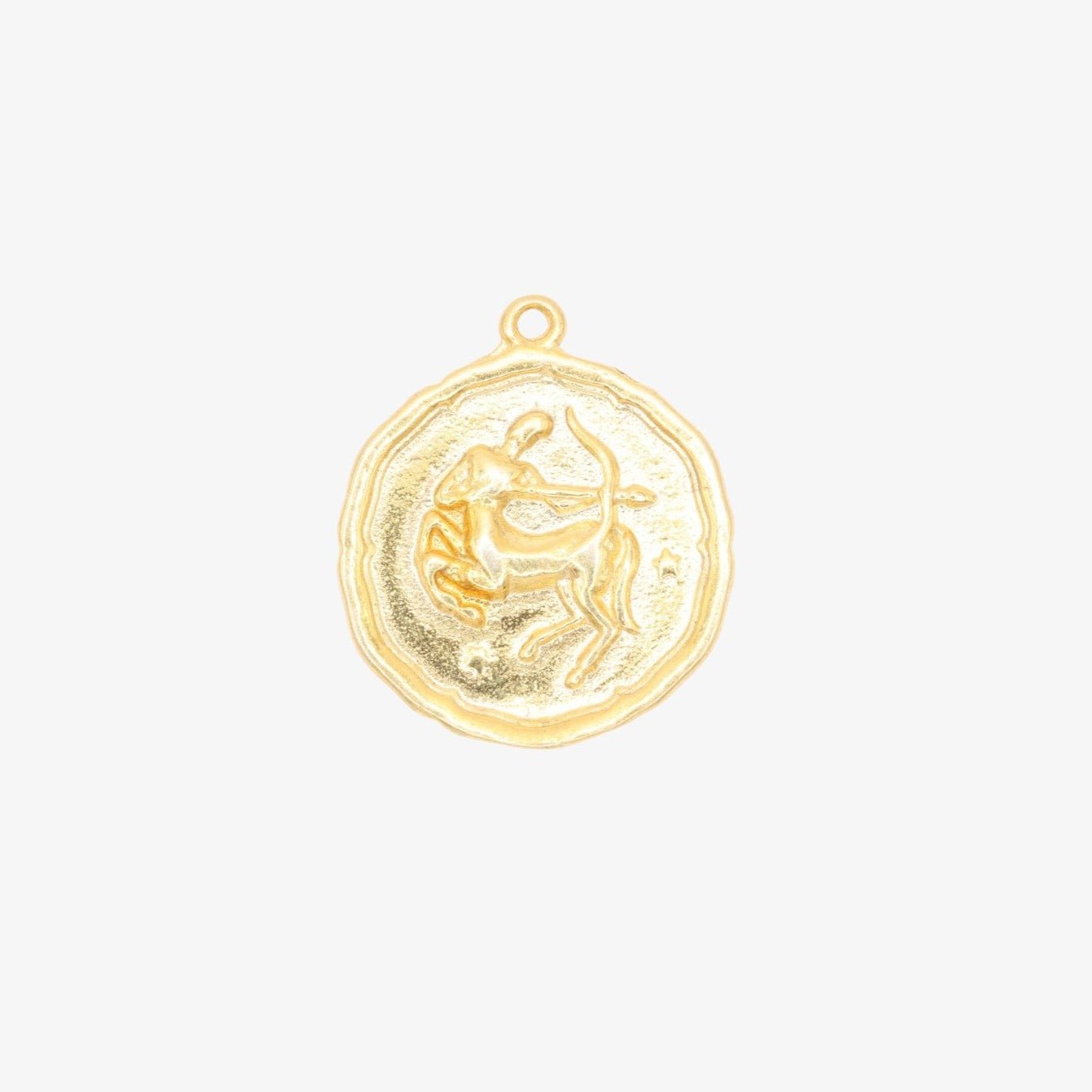 Sagittarius Zodiac Pendant Charm 14K Gold - GoldandWillow