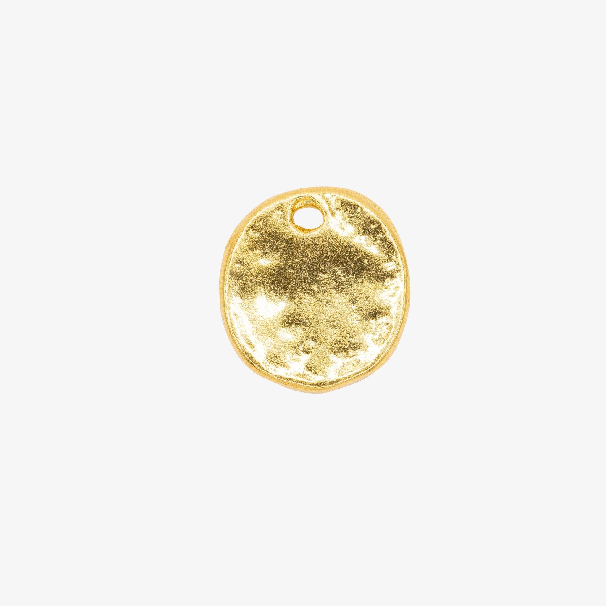 Stamp Disc Charm 14K Gold - GoldandWillow