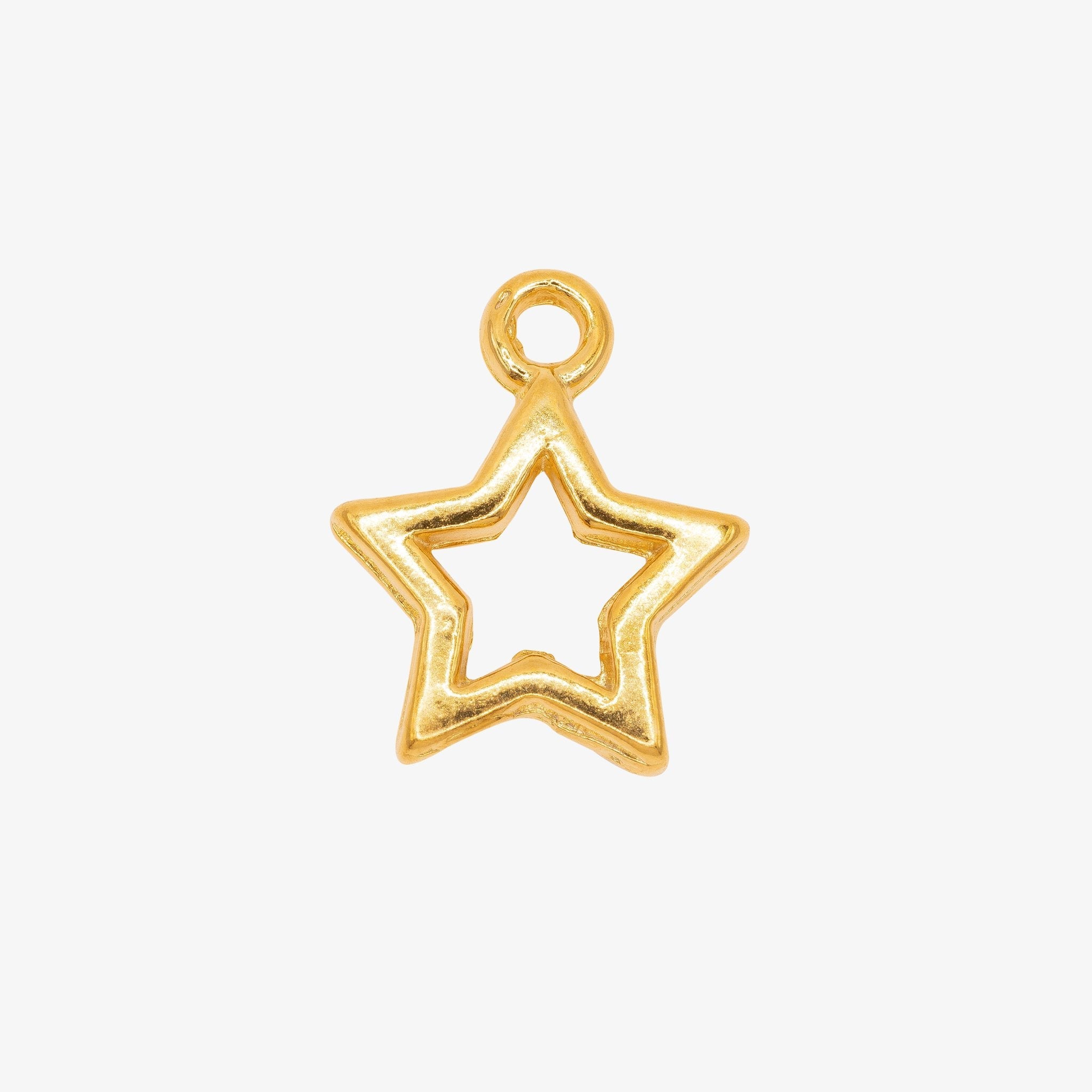 Star Charm 14K Gold - GoldandWillow