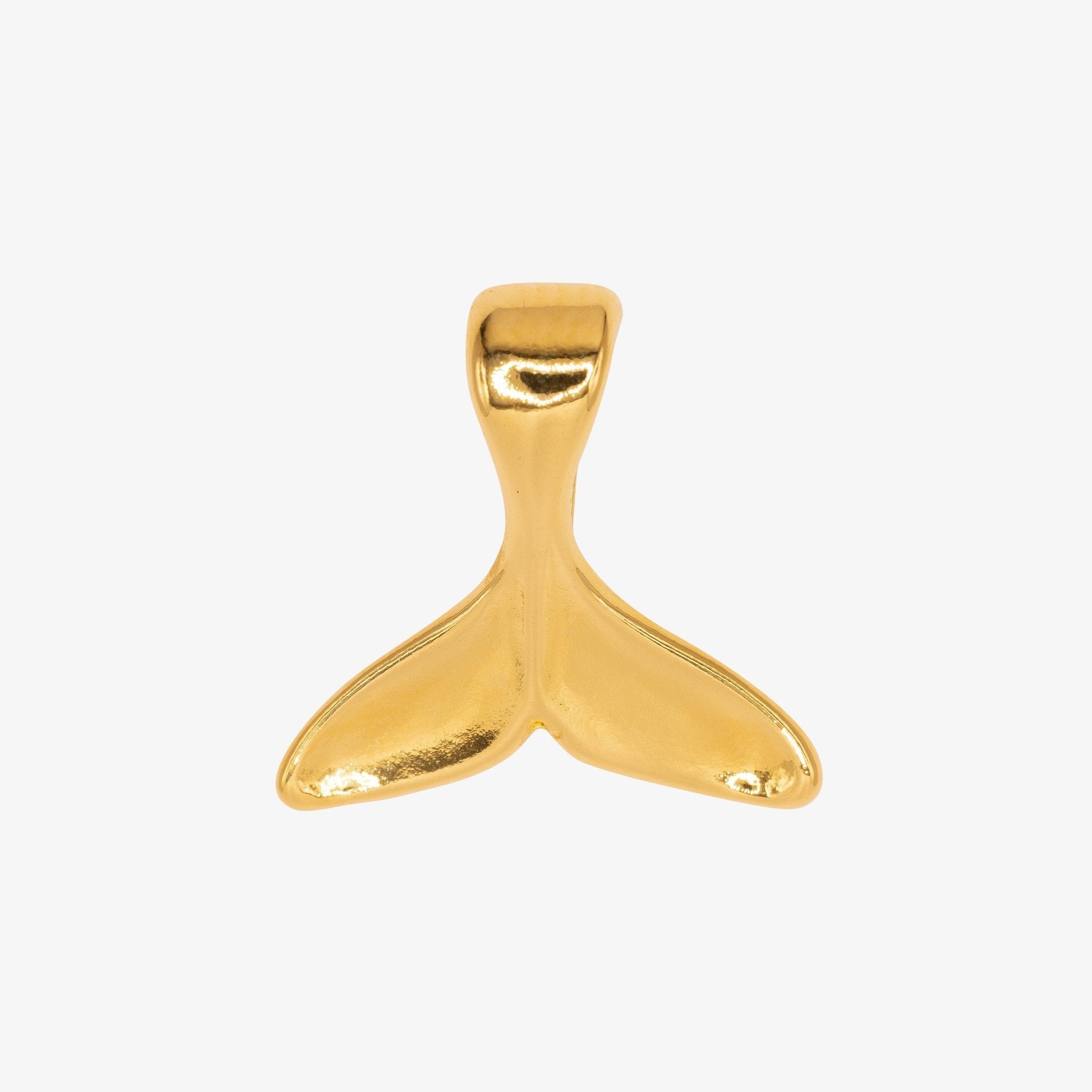 Whale Tail Charm 14K Gold - GoldandWillow