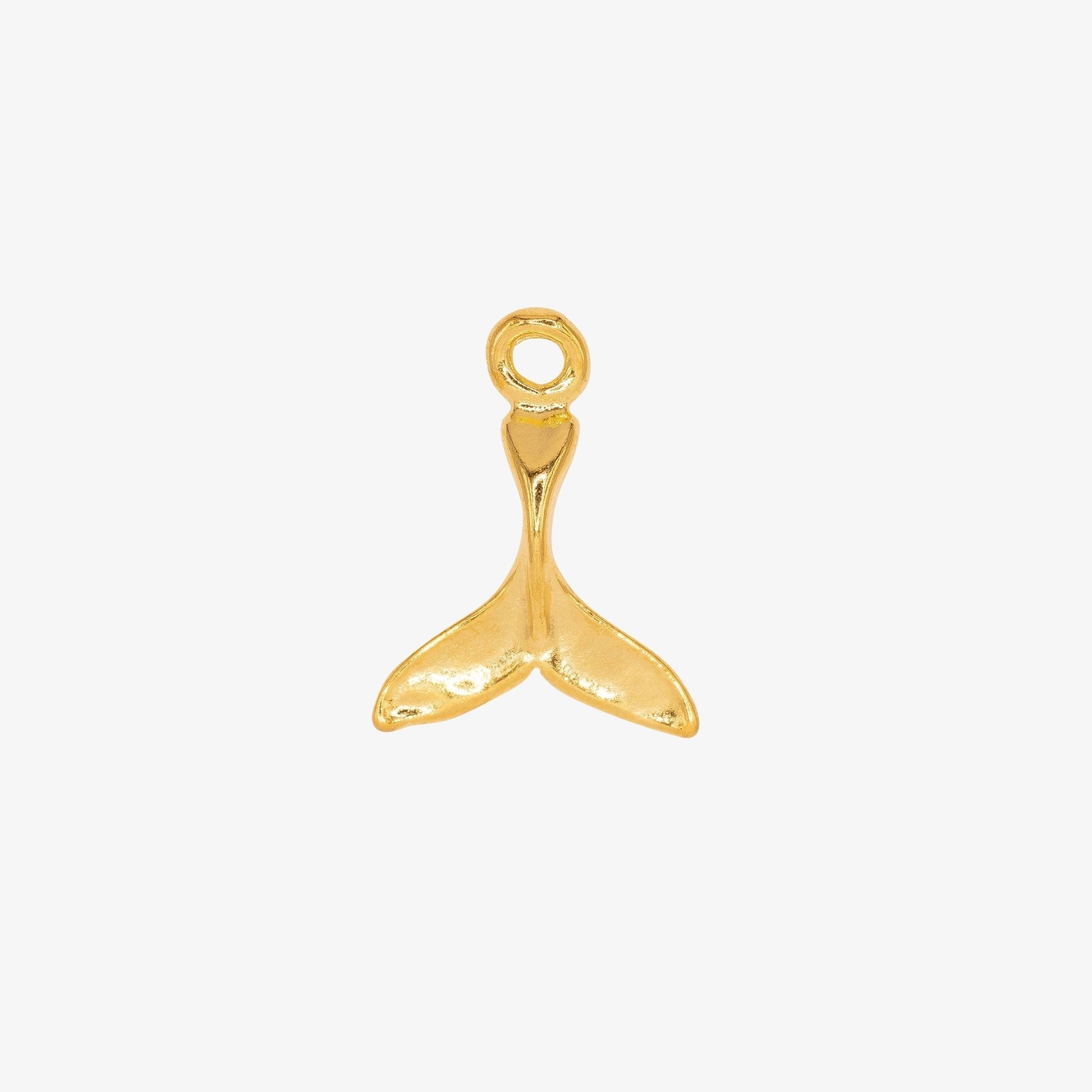Whale Tail Charm 14K Gold - GoldandWillow