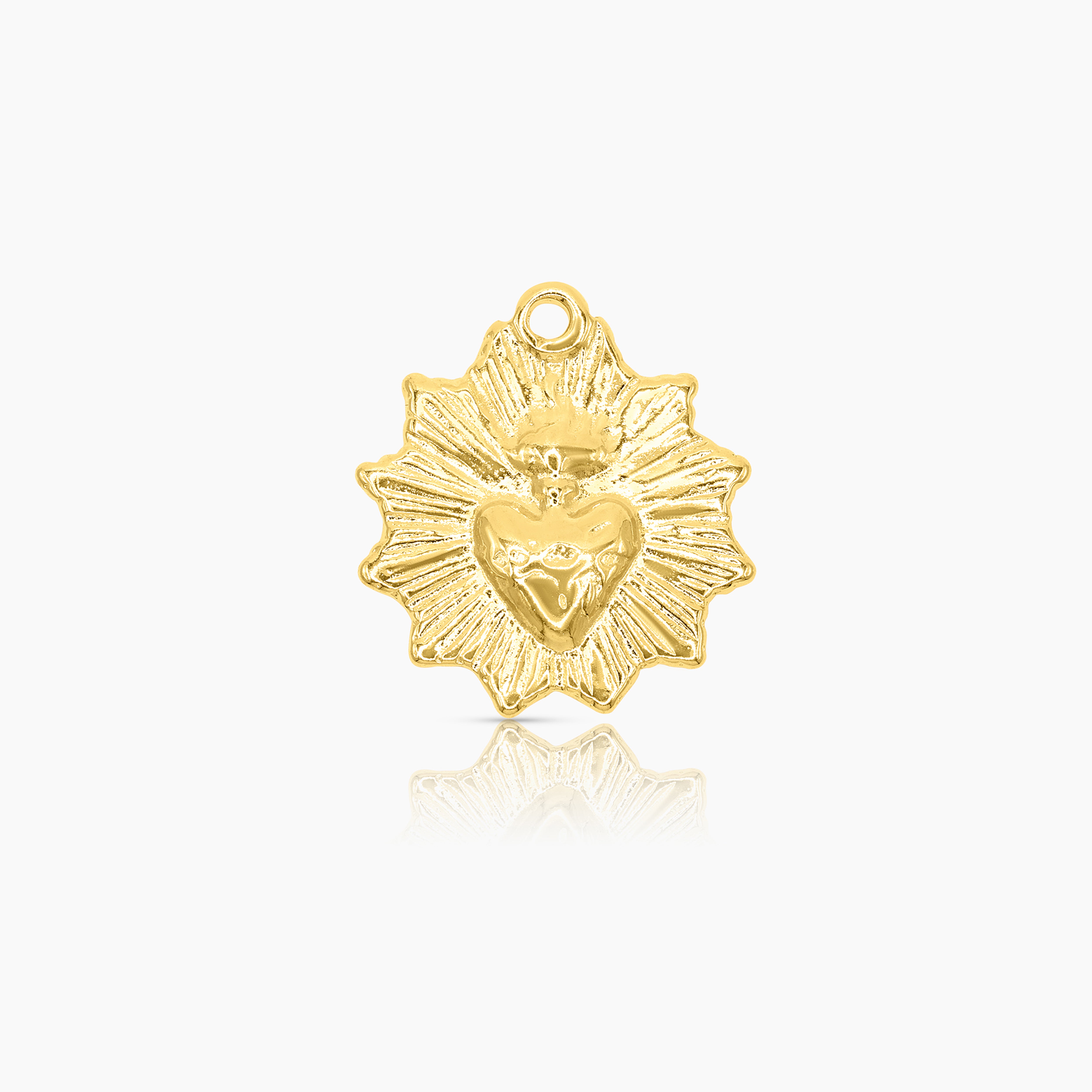 Sacred Heart Charm 14K Gold