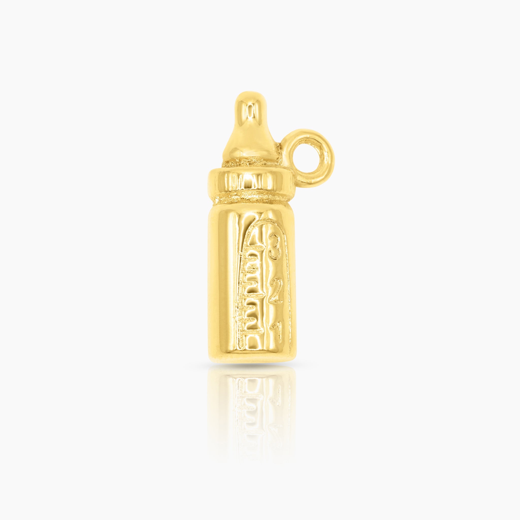 Baby Bottle Charm 14K Gold - GoldandWillow