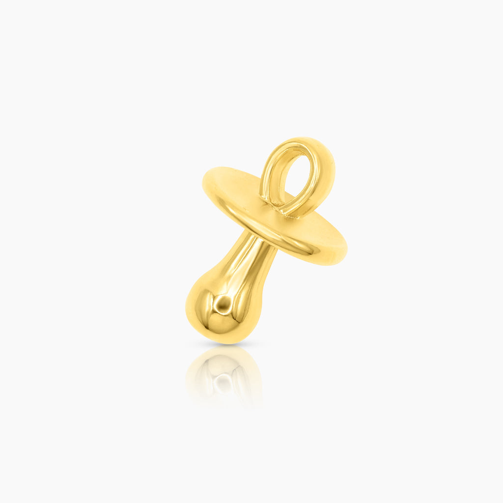 Baby Pacifier Charm 14K Gold