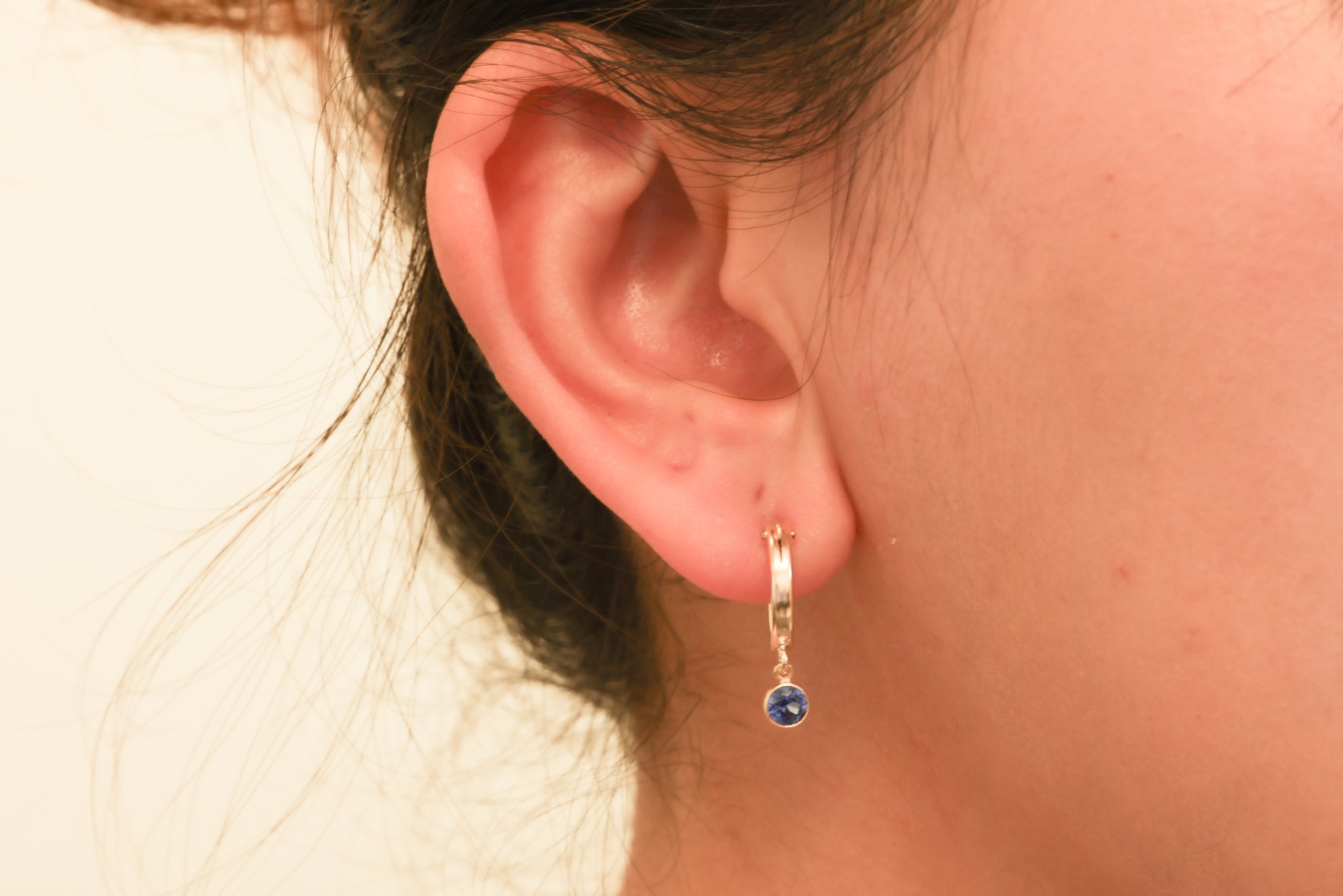 Birthstone Drop Huggie Earrings - GoldandWillow