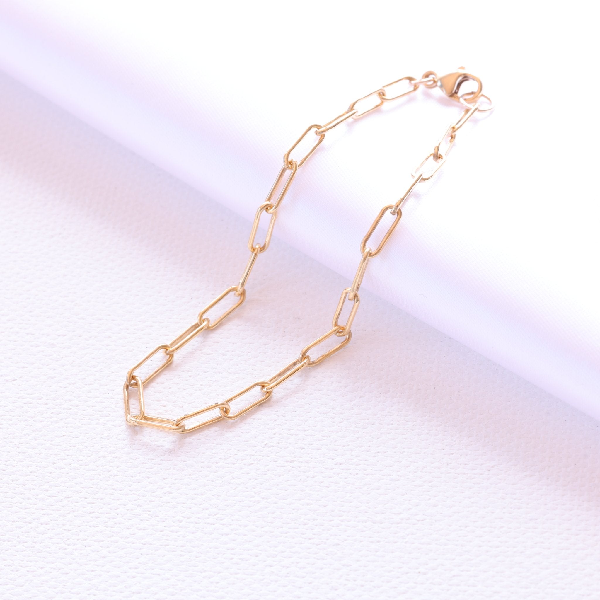Gold Paperclip Bracelet - GoldandWillow
