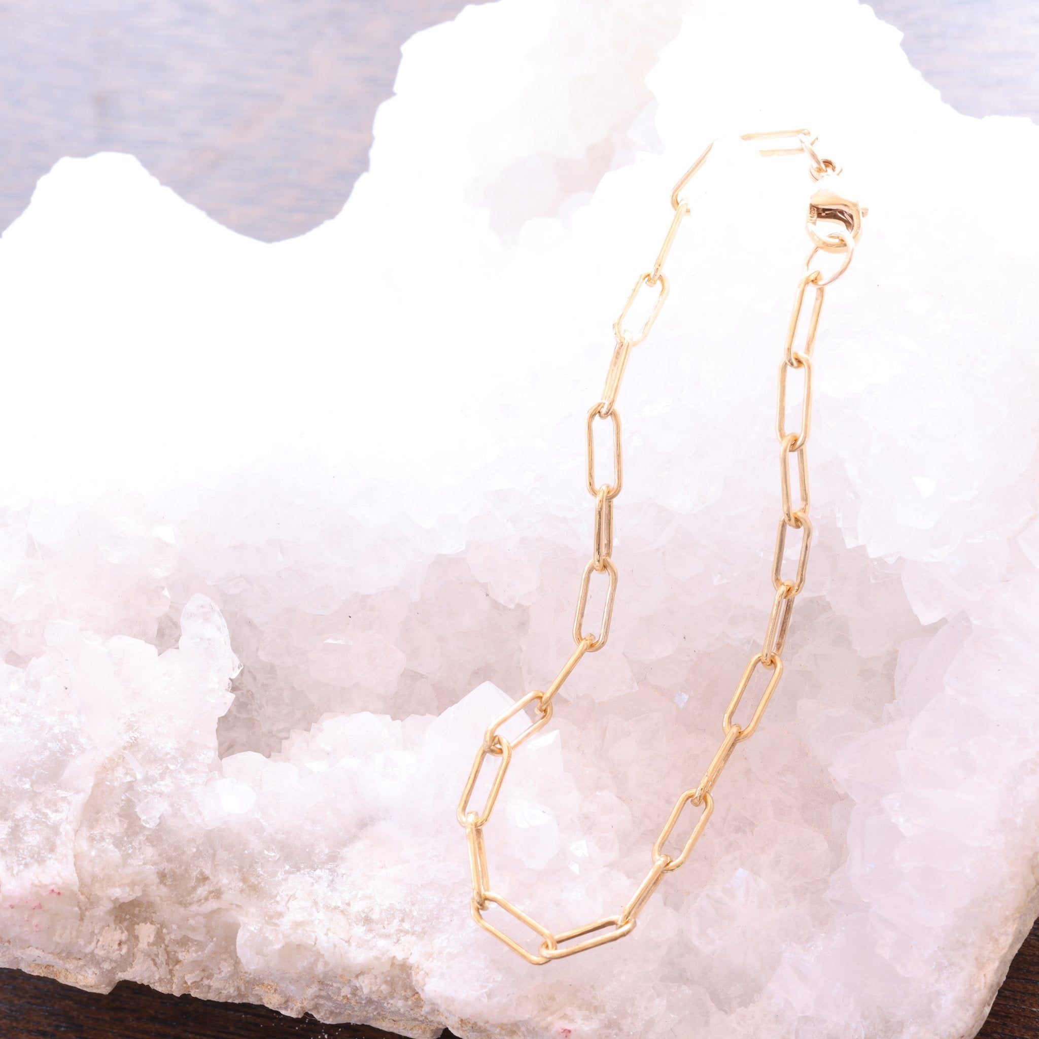 Gold Paperclip Bracelet - GoldandWillow