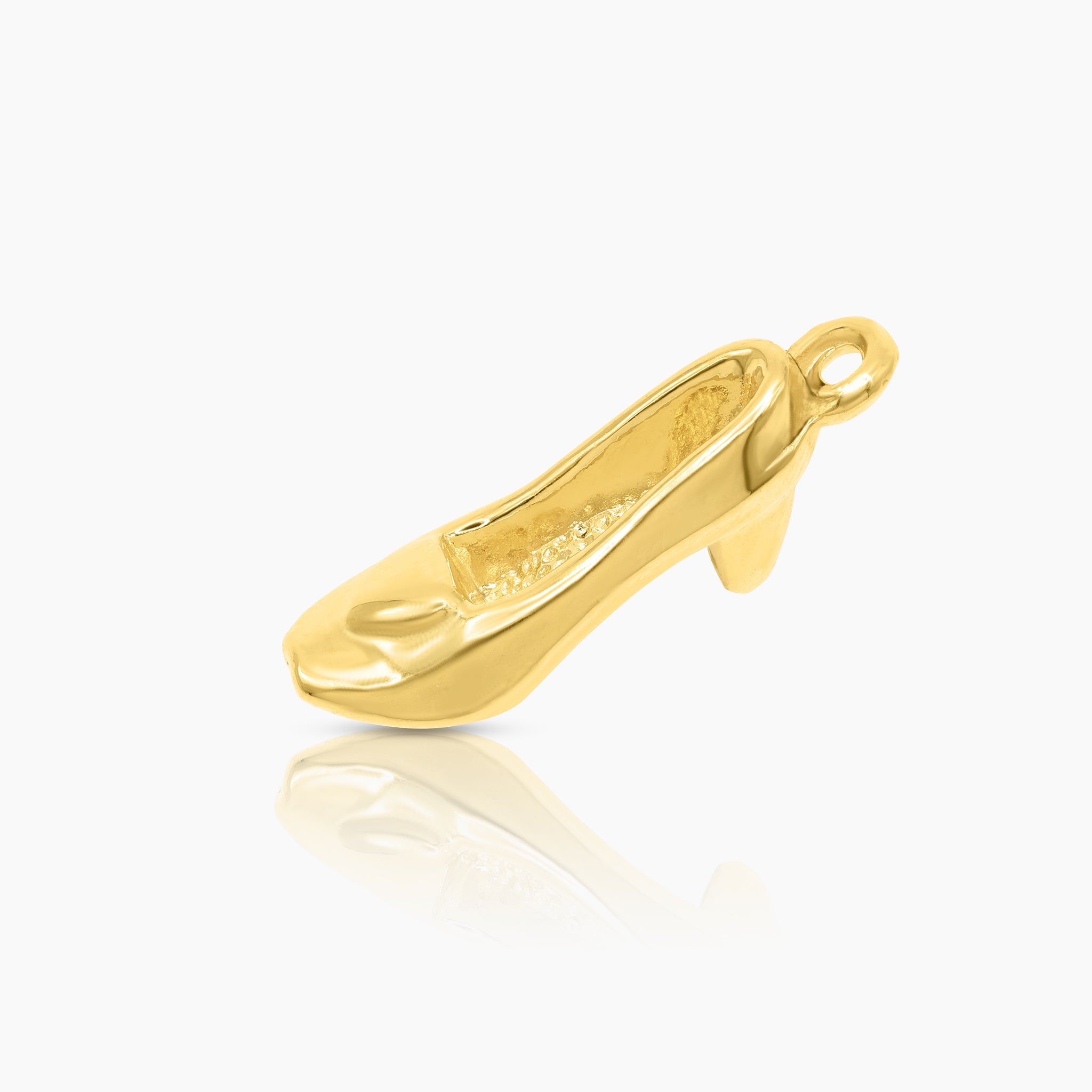 High Heel Shoe Charm 14K Gold Charm - GoldandWillow