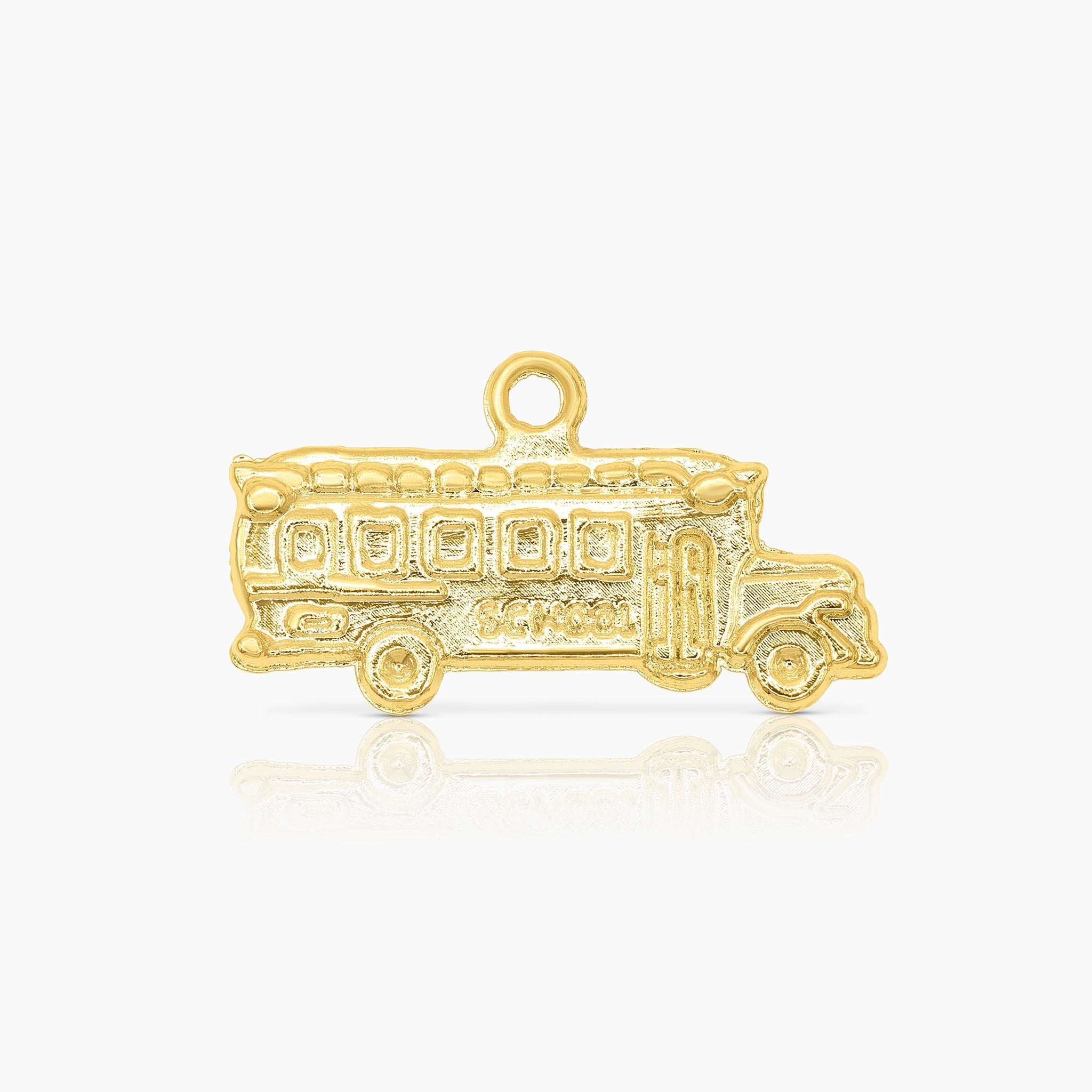 School Bus Charm 14K Gold - GoldandWillow