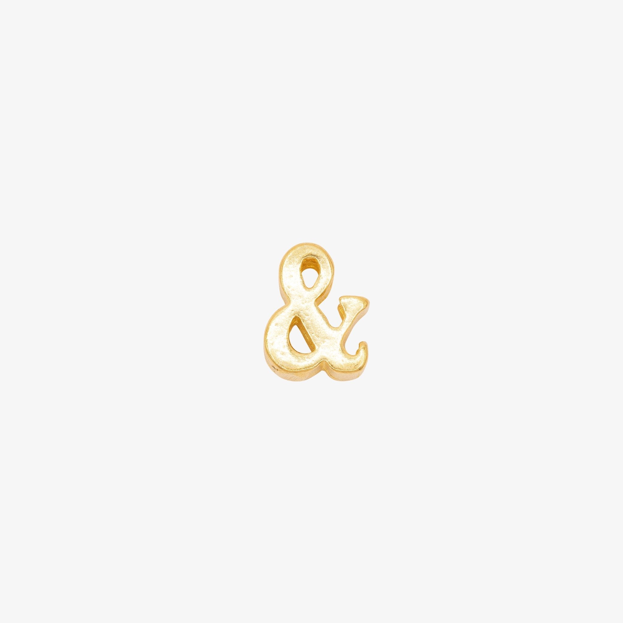 Ampersand "&" Bead Charm 14K Gold - GoldandWillow
