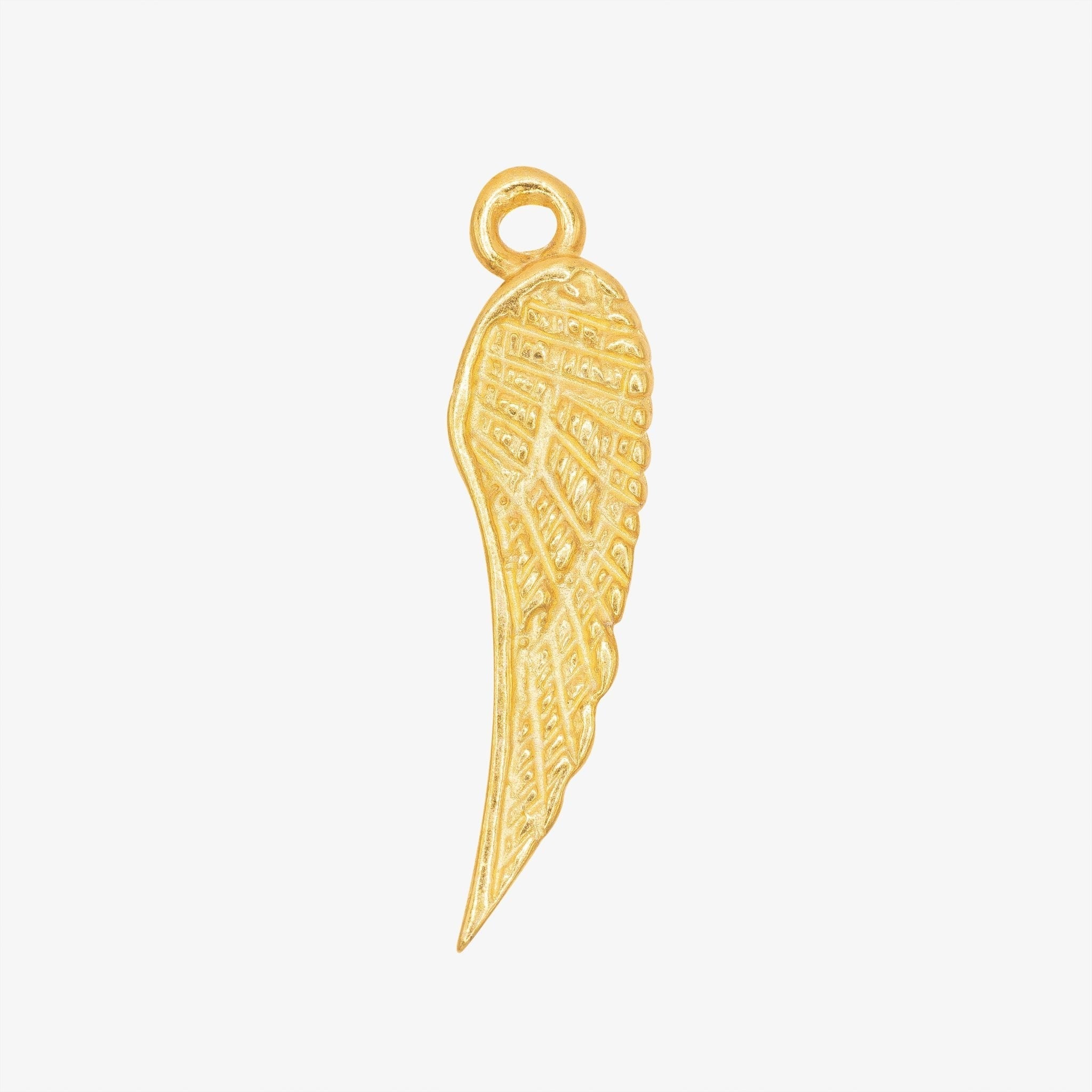 Angel Wing Charm 14K Gold - GoldandWillow