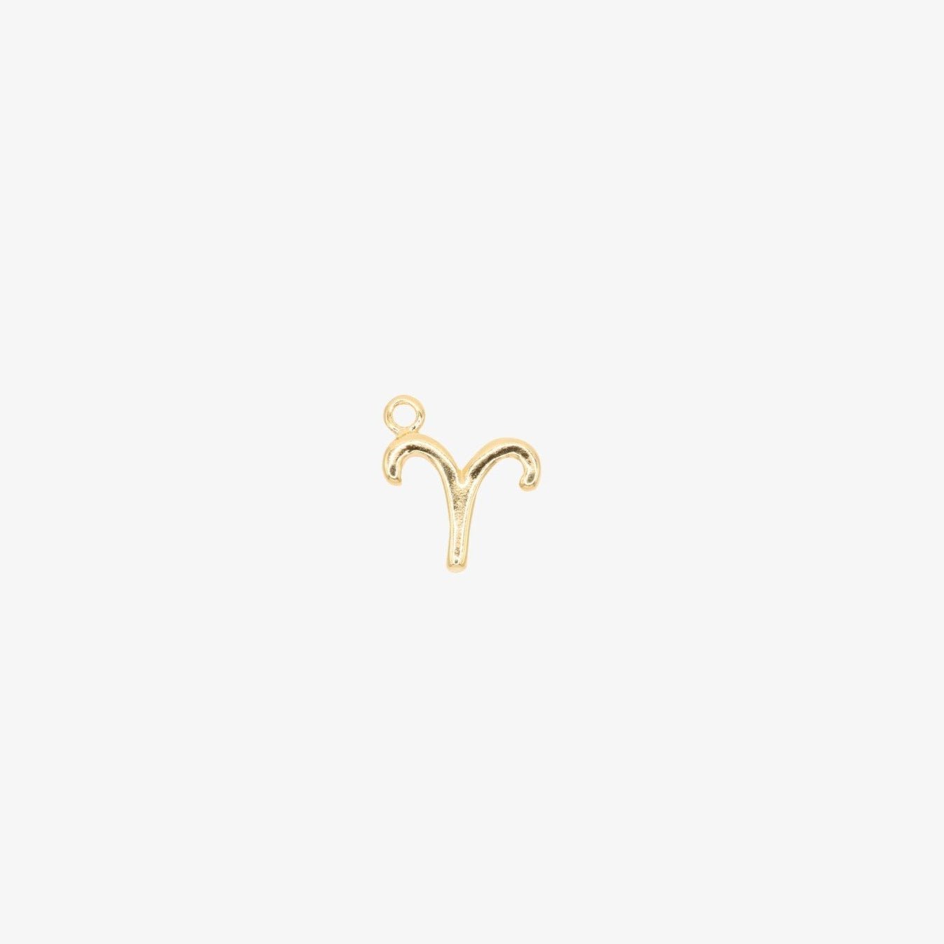 Aries Zodiac Symbol Charm 14K Gold - GoldandWillow