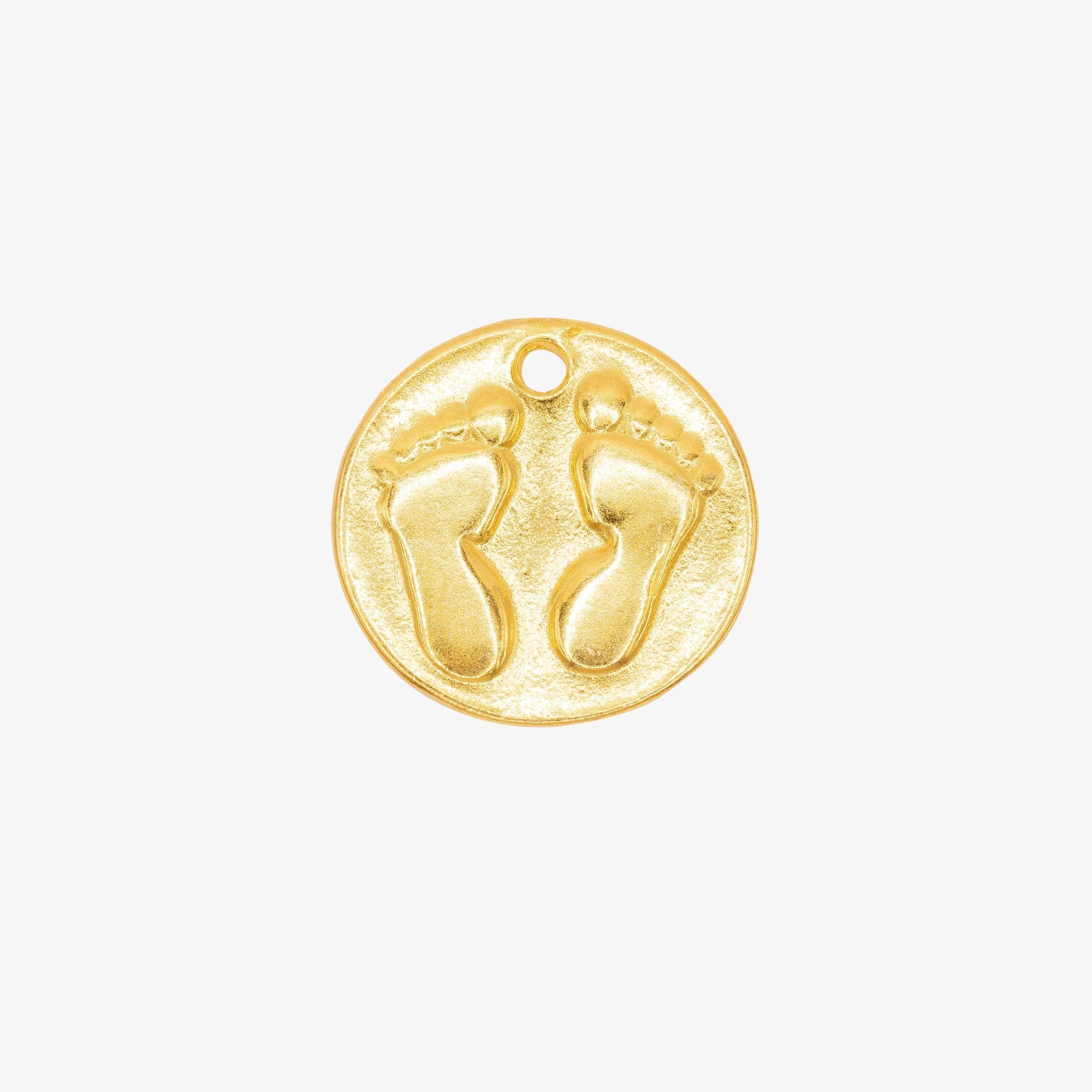 Baby Feet Charm 14K Gold - GoldandWillow