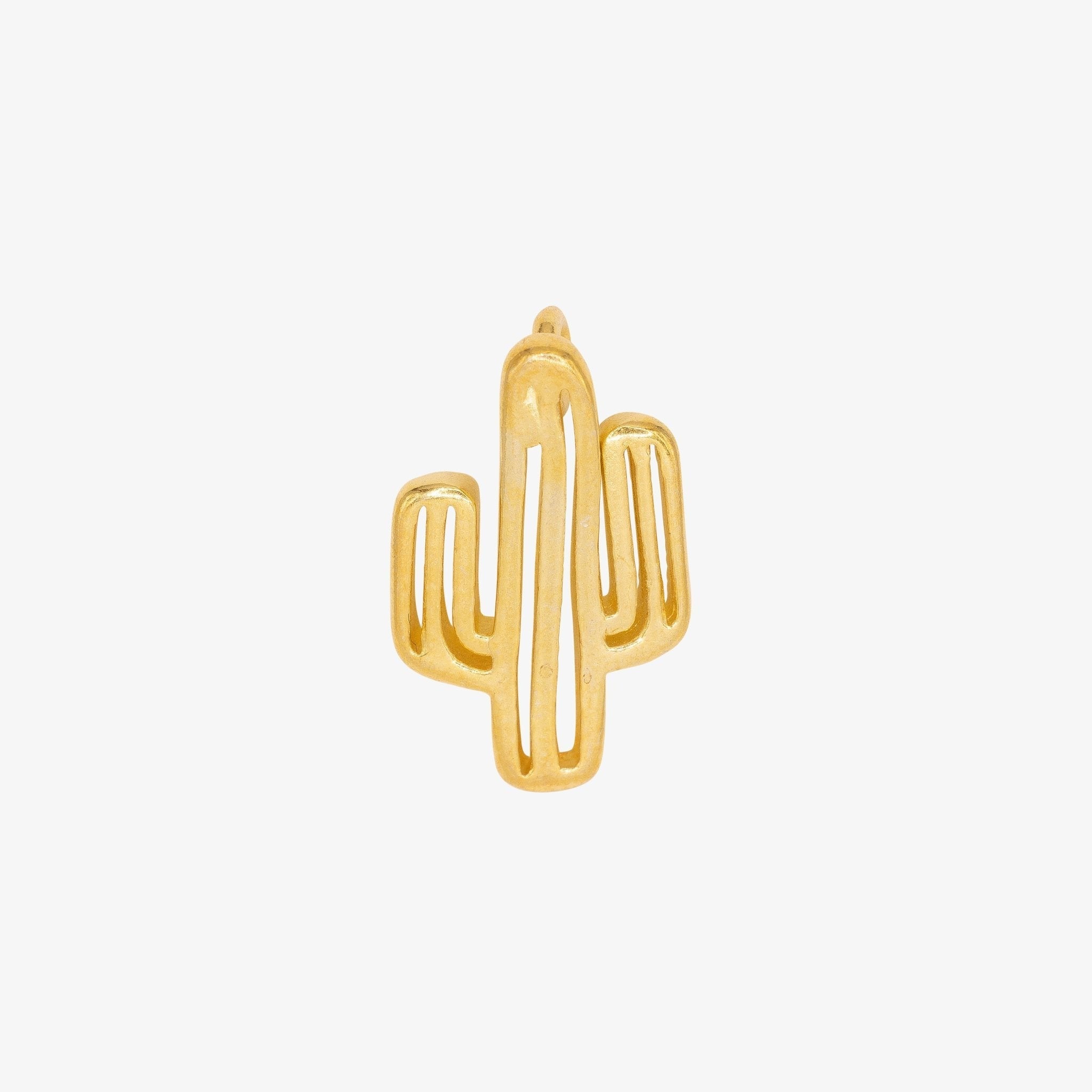 Cactus Charm 14K Gold - GoldandWillow