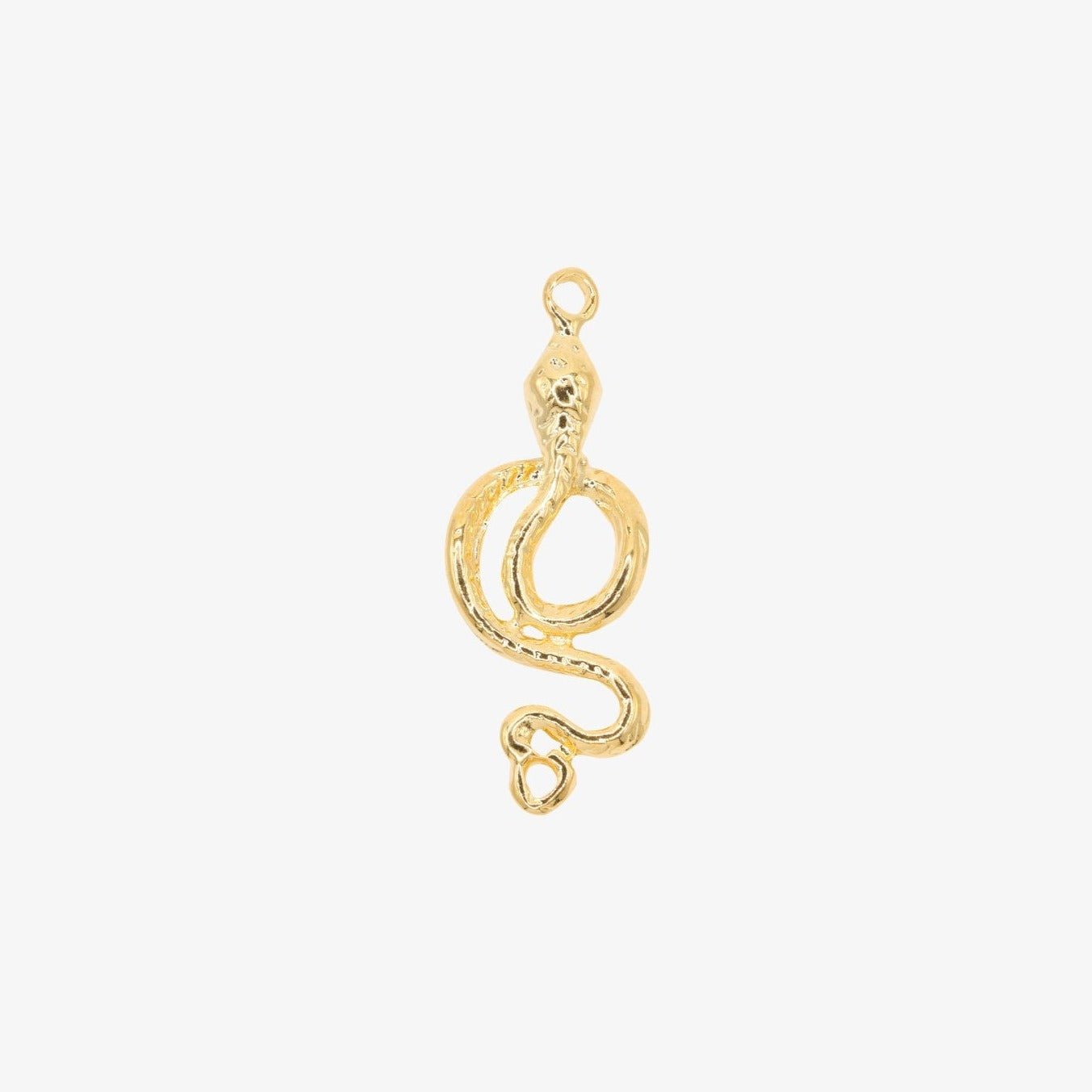 Coiled Snake Charm 14K Gold - GoldandWillow