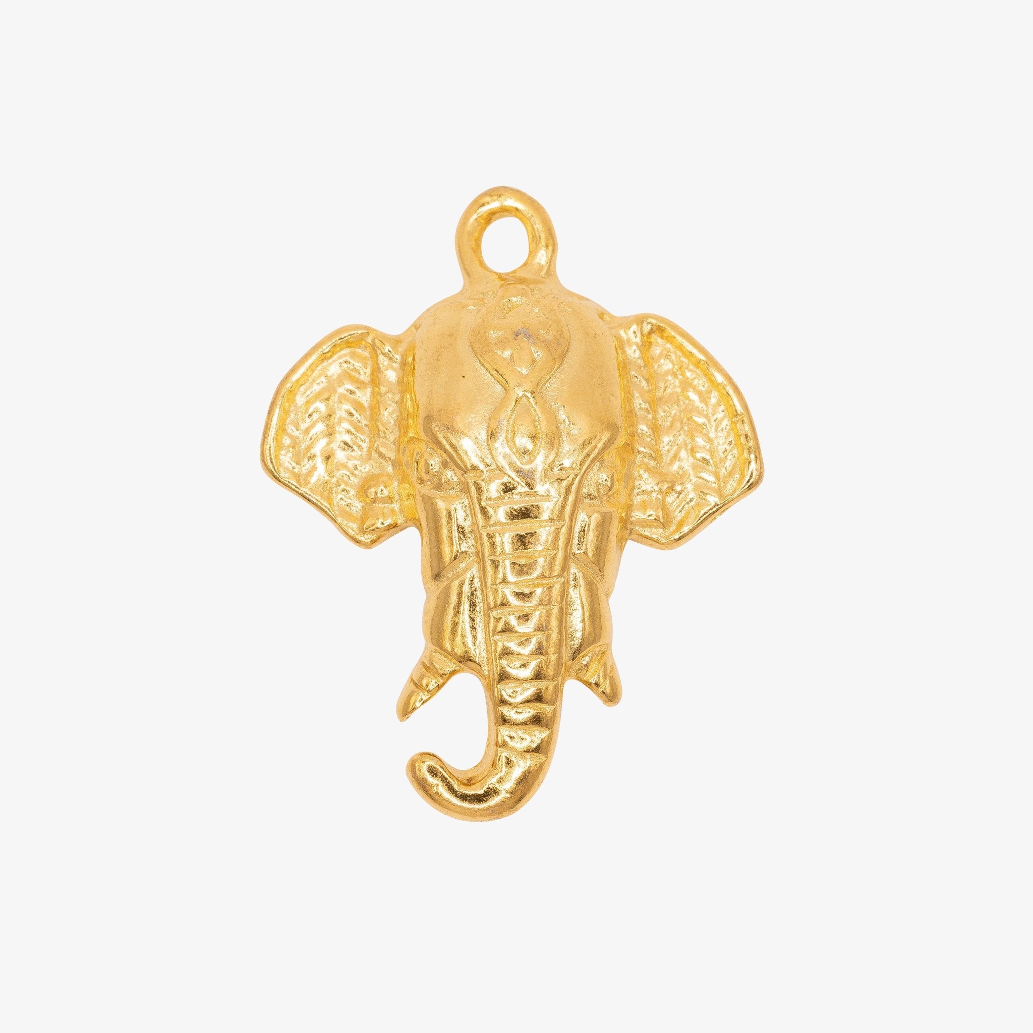 Elephant Head Charm 14K Gold - GoldandWillow