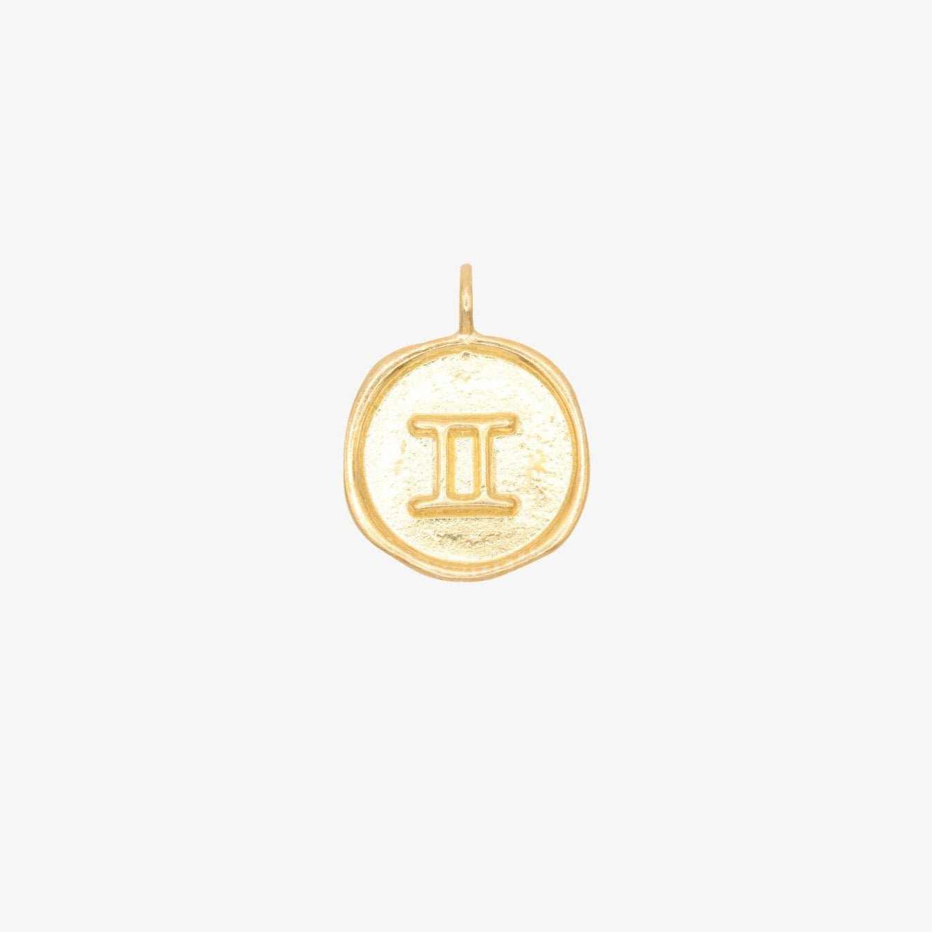 Gemini Zodiac Sign Charm 14K Gold - GoldandWillow