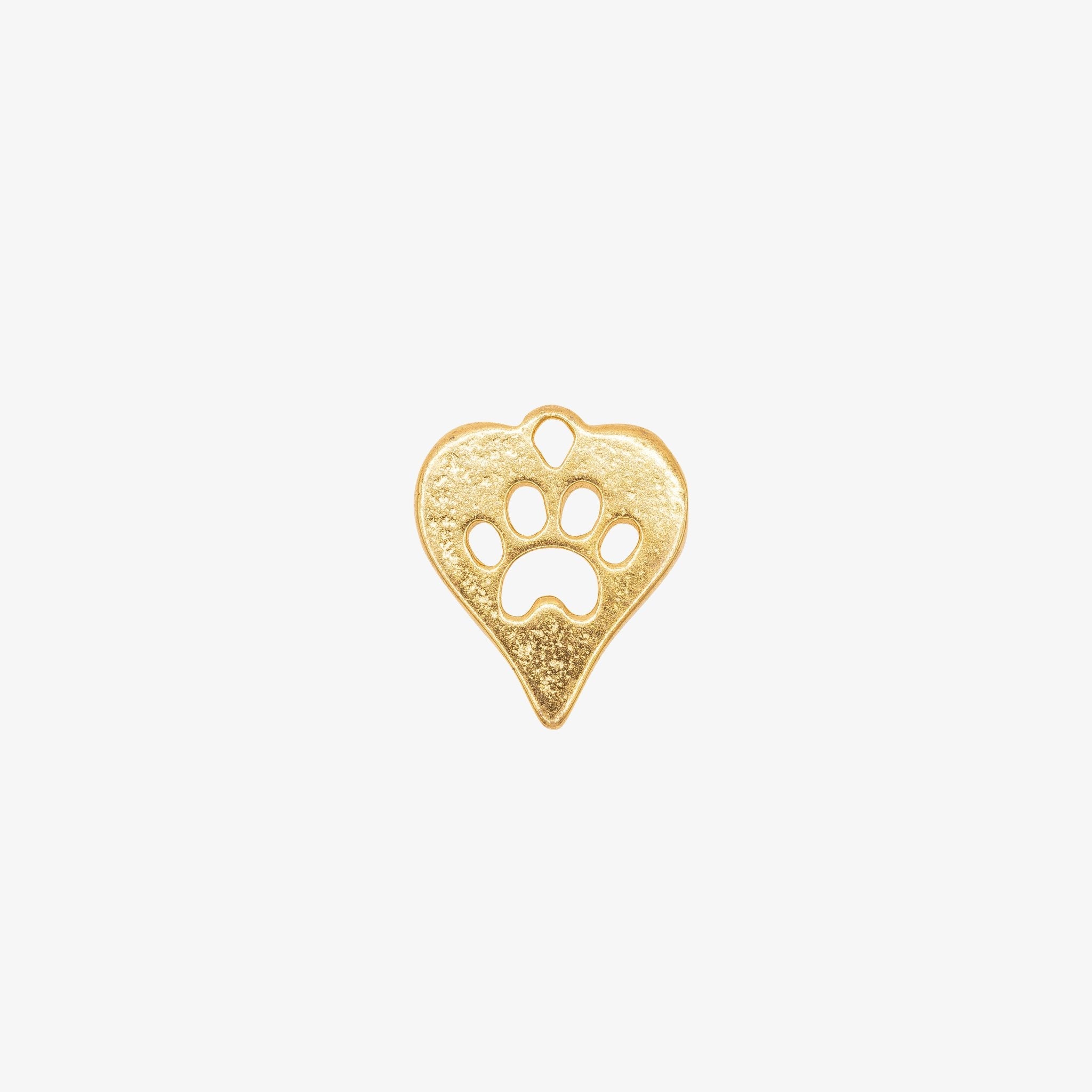 Heart Dog Paw 14K Gold - GoldandWillow