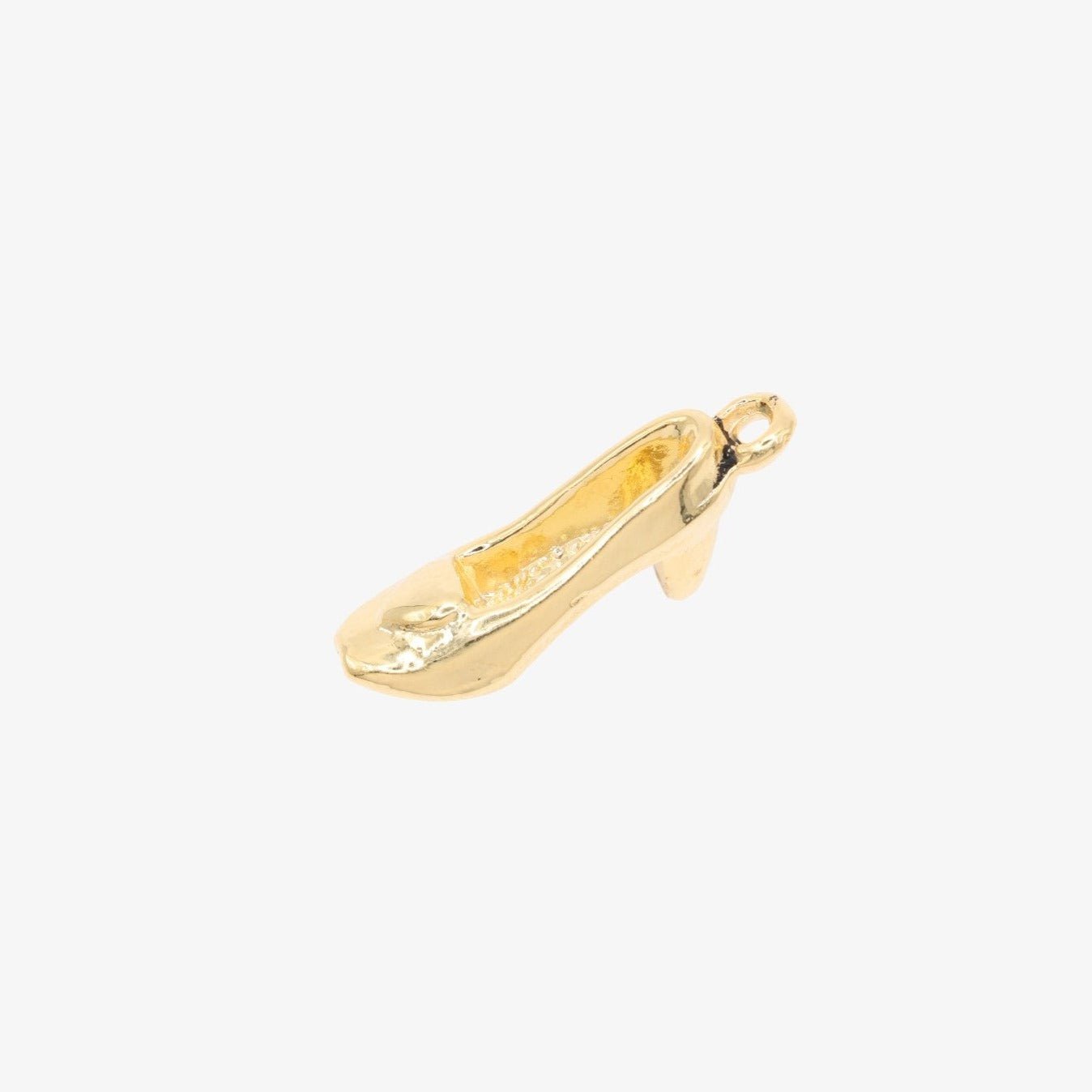High Heel Shoe Charm 14K Gold Charm - GoldandWillow