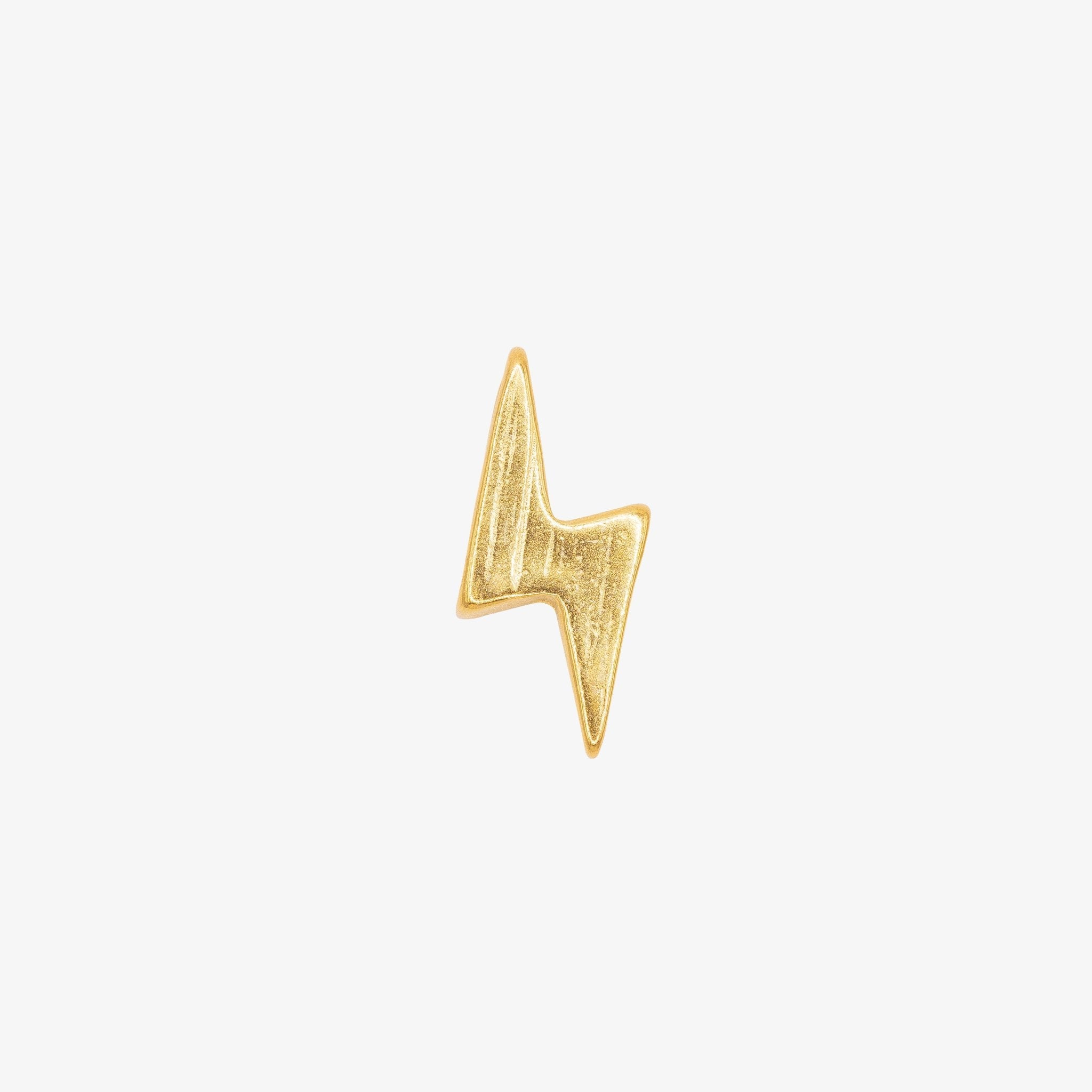 Lightning Bolt Bead Charm 14K Gold - GoldandWillow