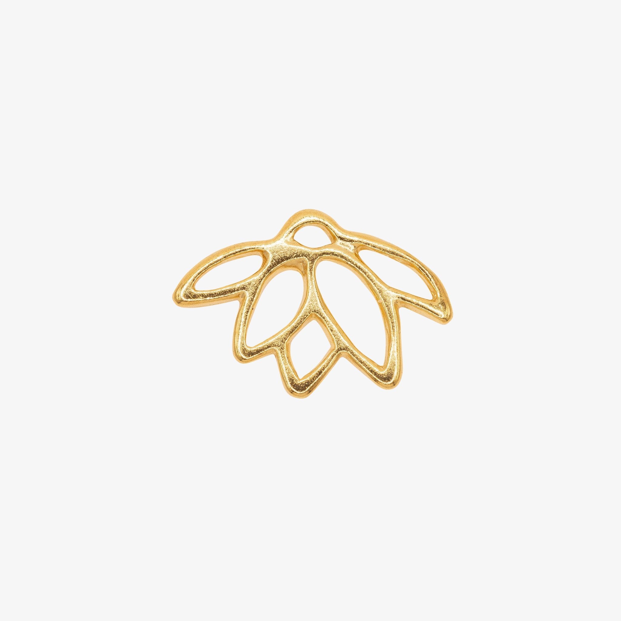 Lotus Charm 14K Gold - GoldandWillow