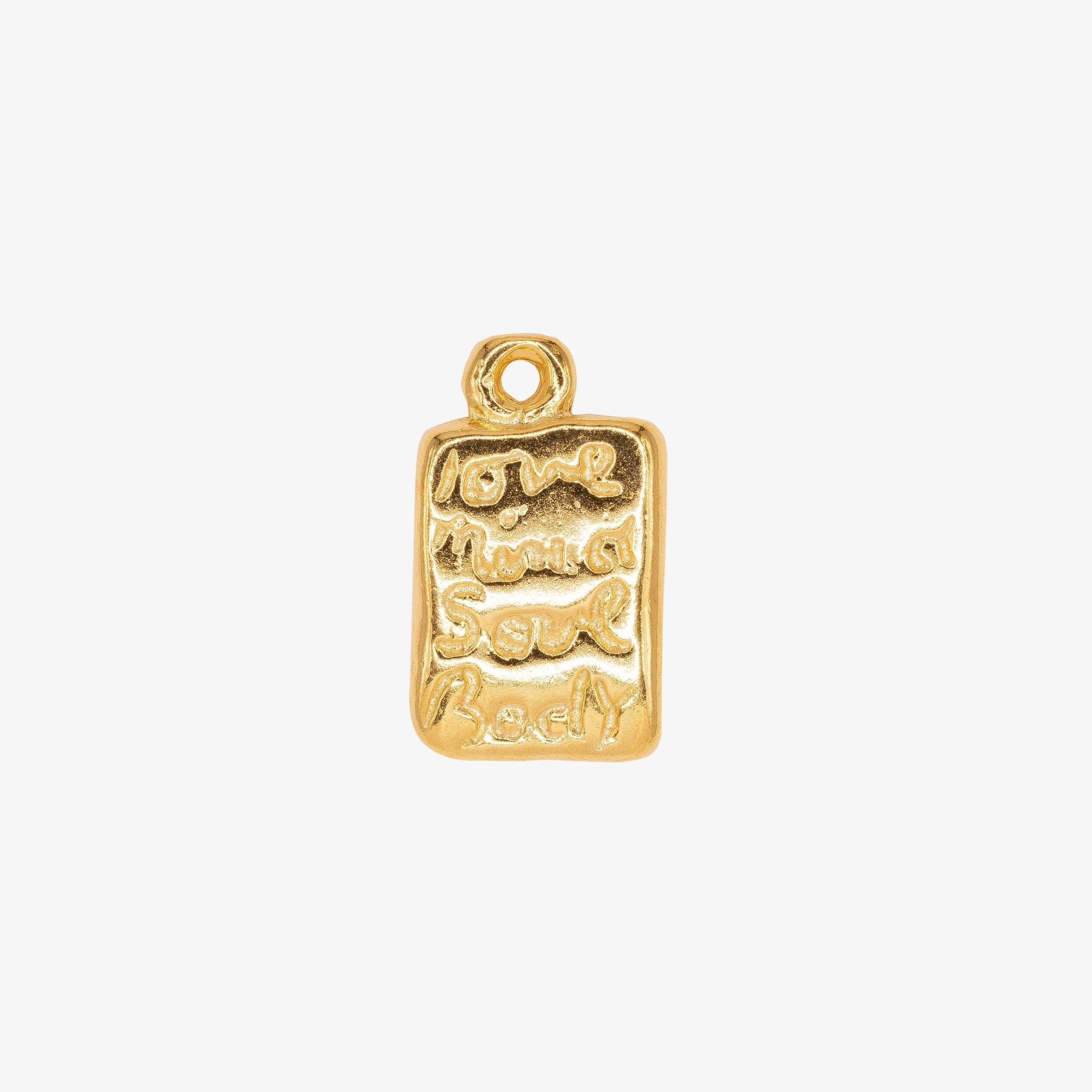 "Love Mind Soul Body" Charm 14K Gold - GoldandWillow