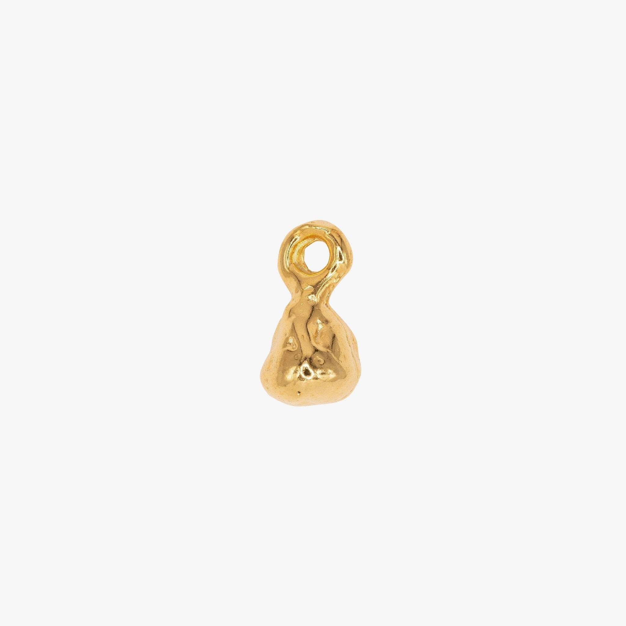 Nugget Drop Charm 14K Gold - GoldandWillow