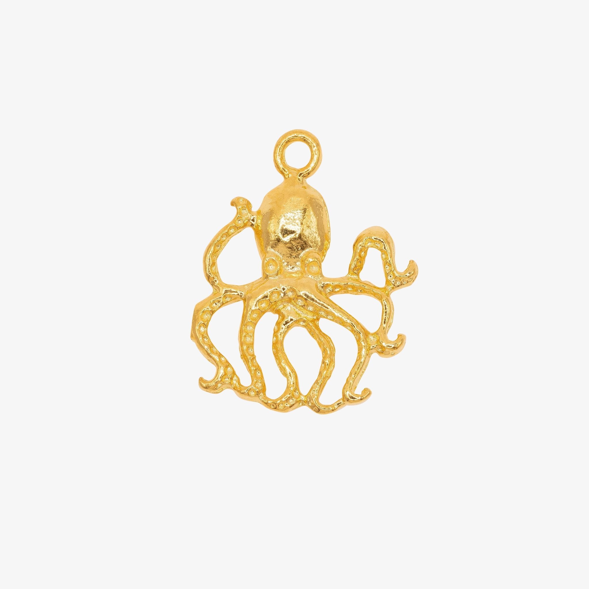 Octopus Charm 14K Gold - GoldandWillow