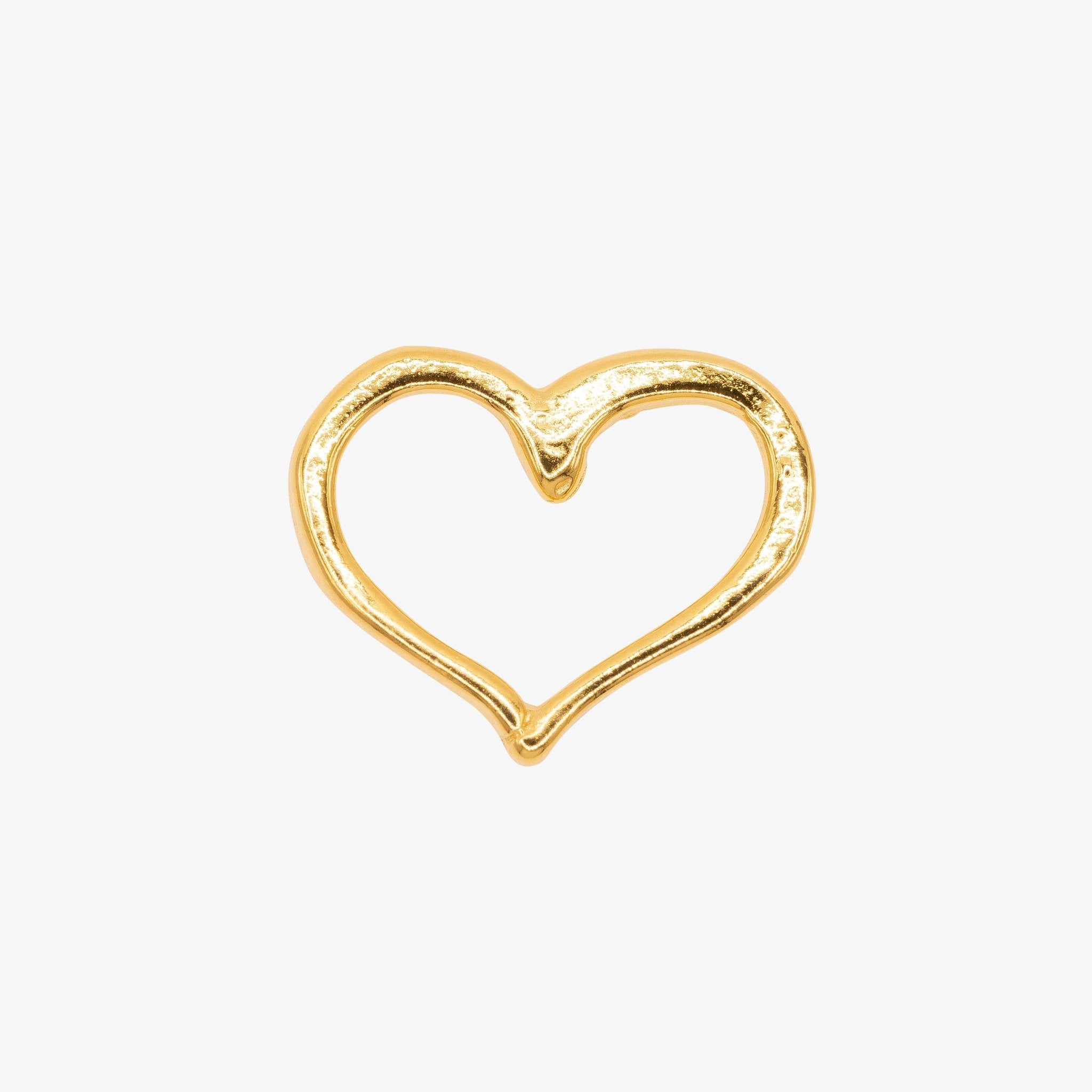 Open Heart Charm 14K Charm - GoldandWillow