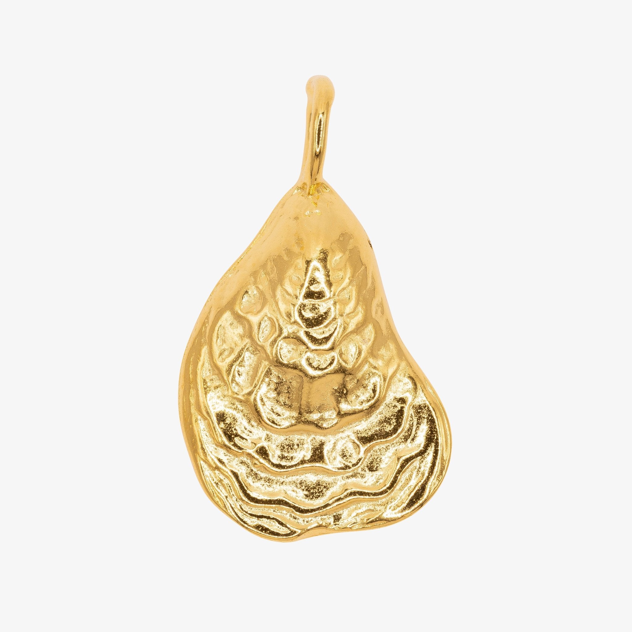 Oyster Shell Charm 14K Gold - GoldandWillow