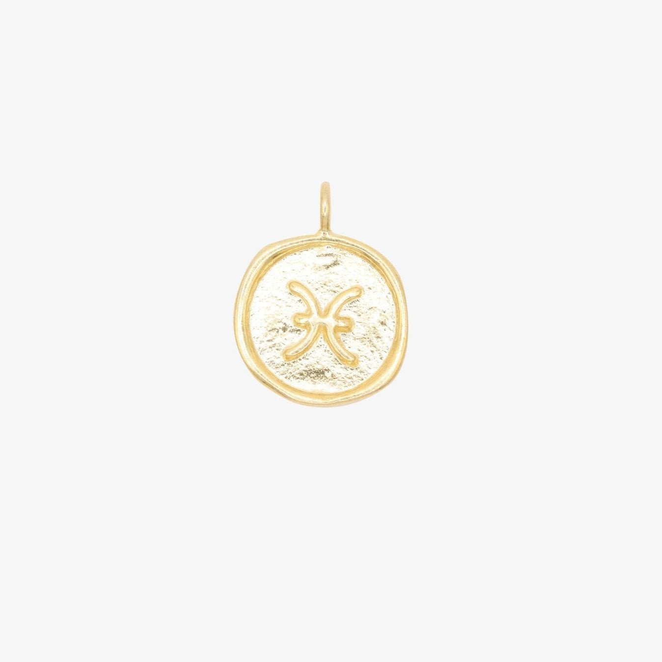 Pieces Zodiac Sign Charm 14K Gold - GoldandWillow