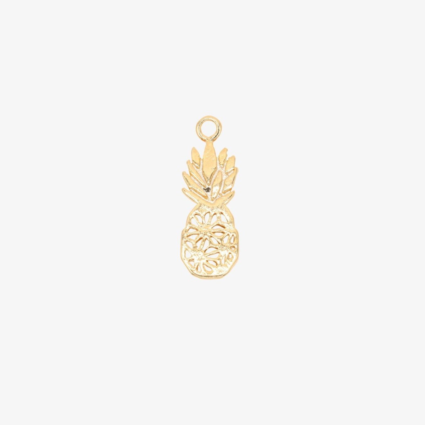 Pineapple Cutout Charm 14K Gold - GoldandWillow