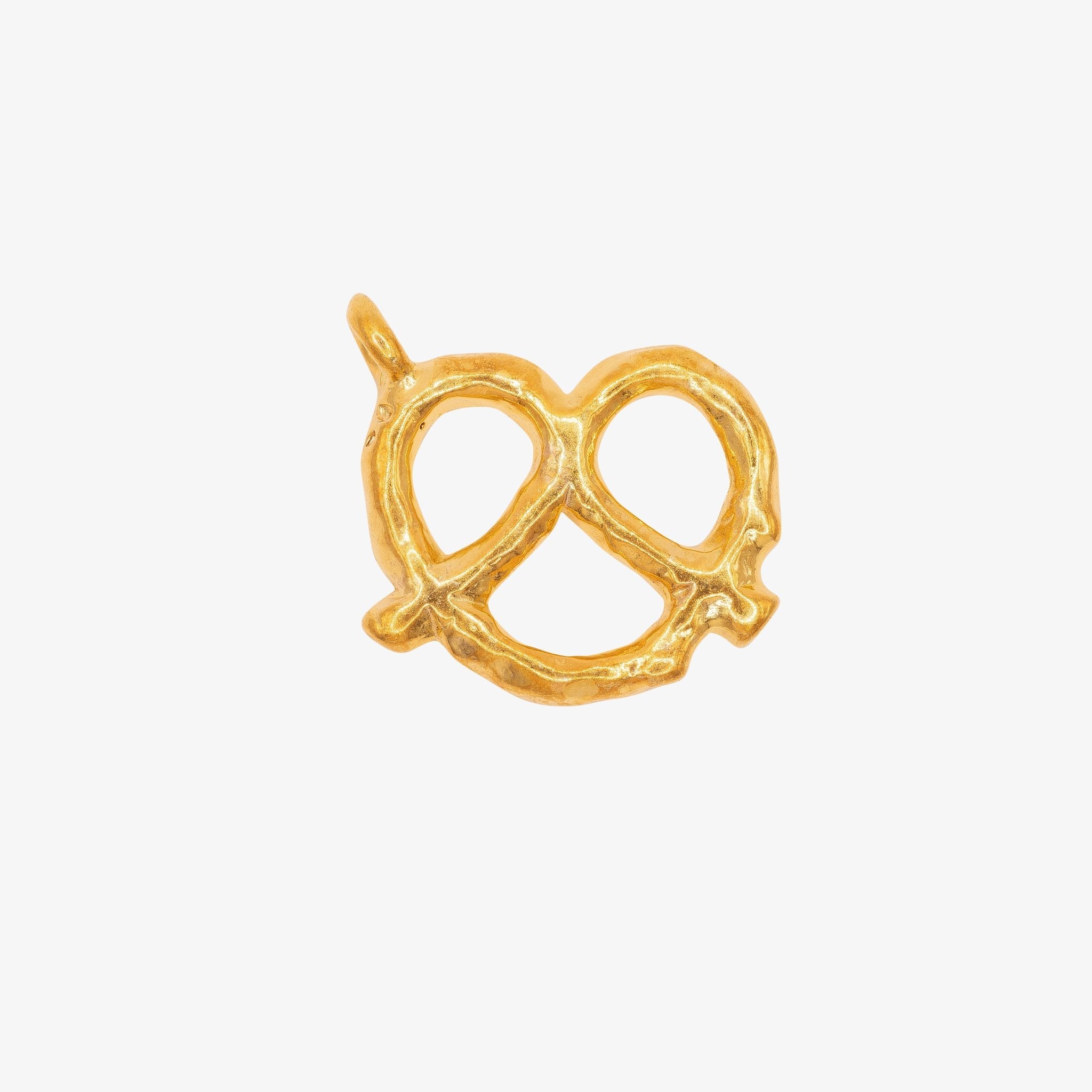 Pretzel Charm 14K Gold - GoldandWillow