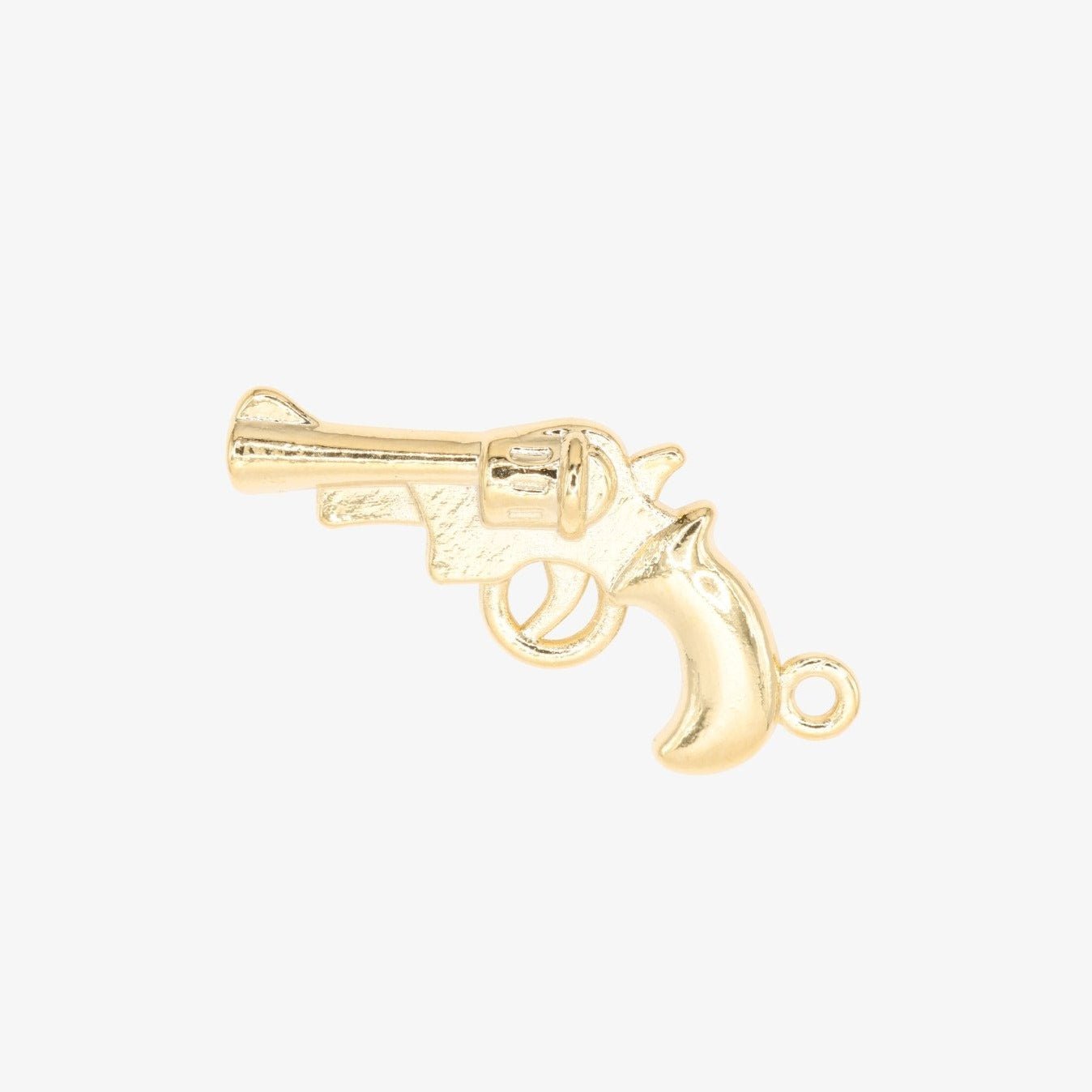 Revolver Gun Charm 14K Gold - GoldandWillow