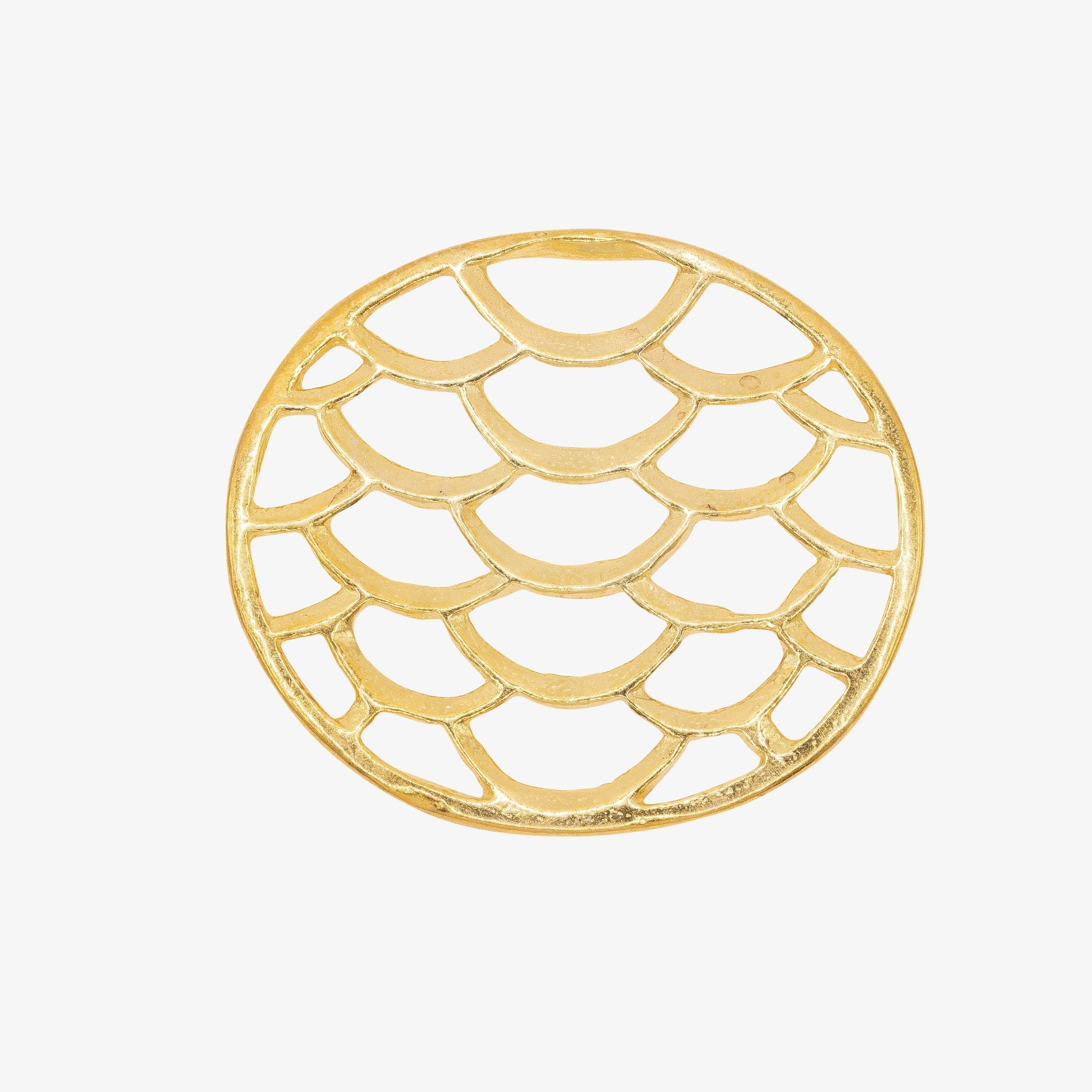Round Filigree Charm 14K Gold - GoldandWillow
