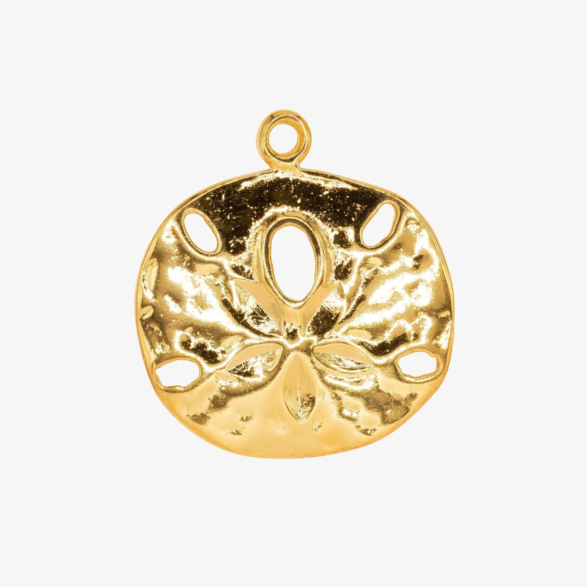 Sand Dollar Charm 14K Gold - GoldandWillow